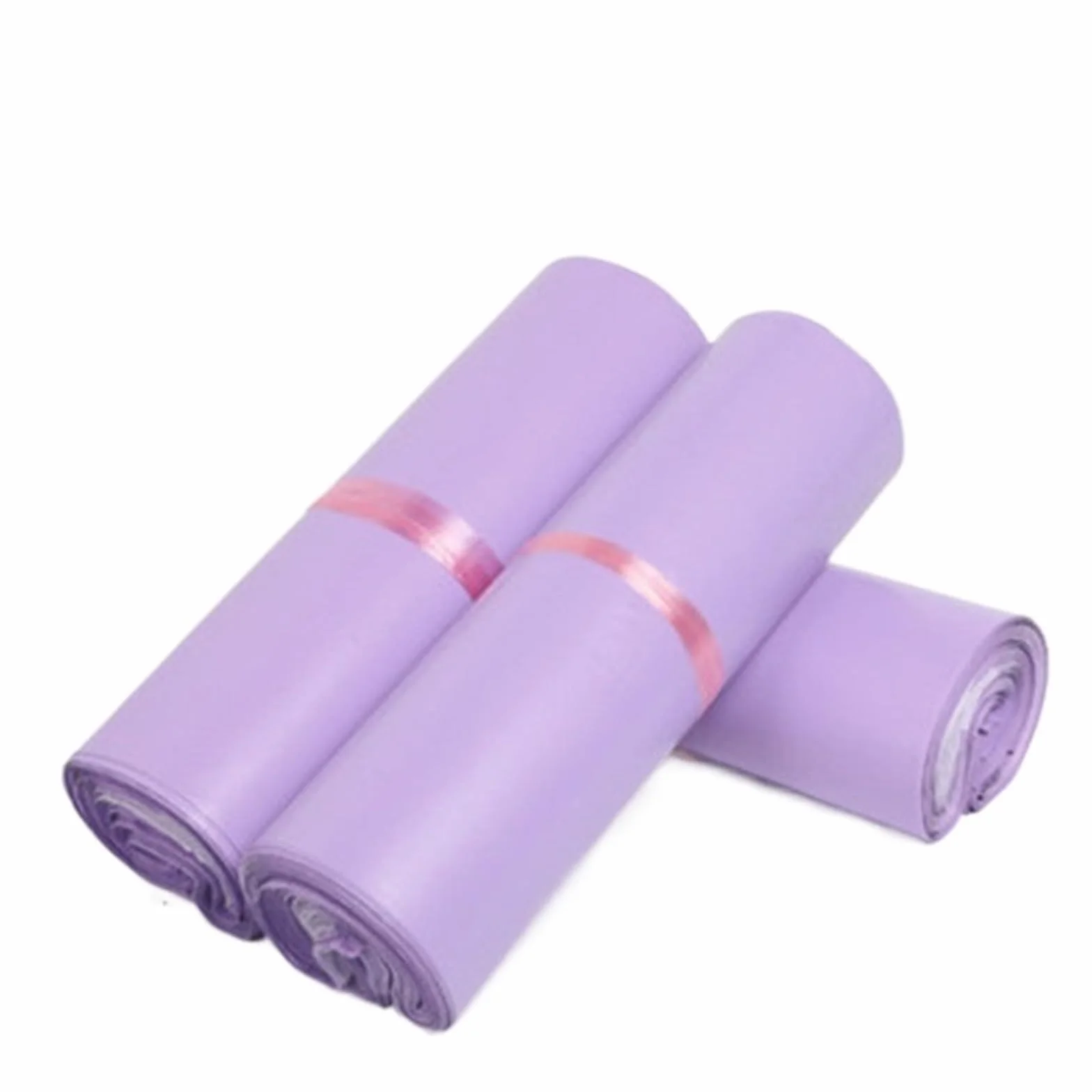 Borsa da imballaggio espressa 50 Pezzi PE Poly Mailer Mailing Bag Express Box Abbigliamento T-Shirt Busta Guanti in plastica Sacchetti Adesivi for rifiuti (Color : Light Purple, Size : 45x60cm)