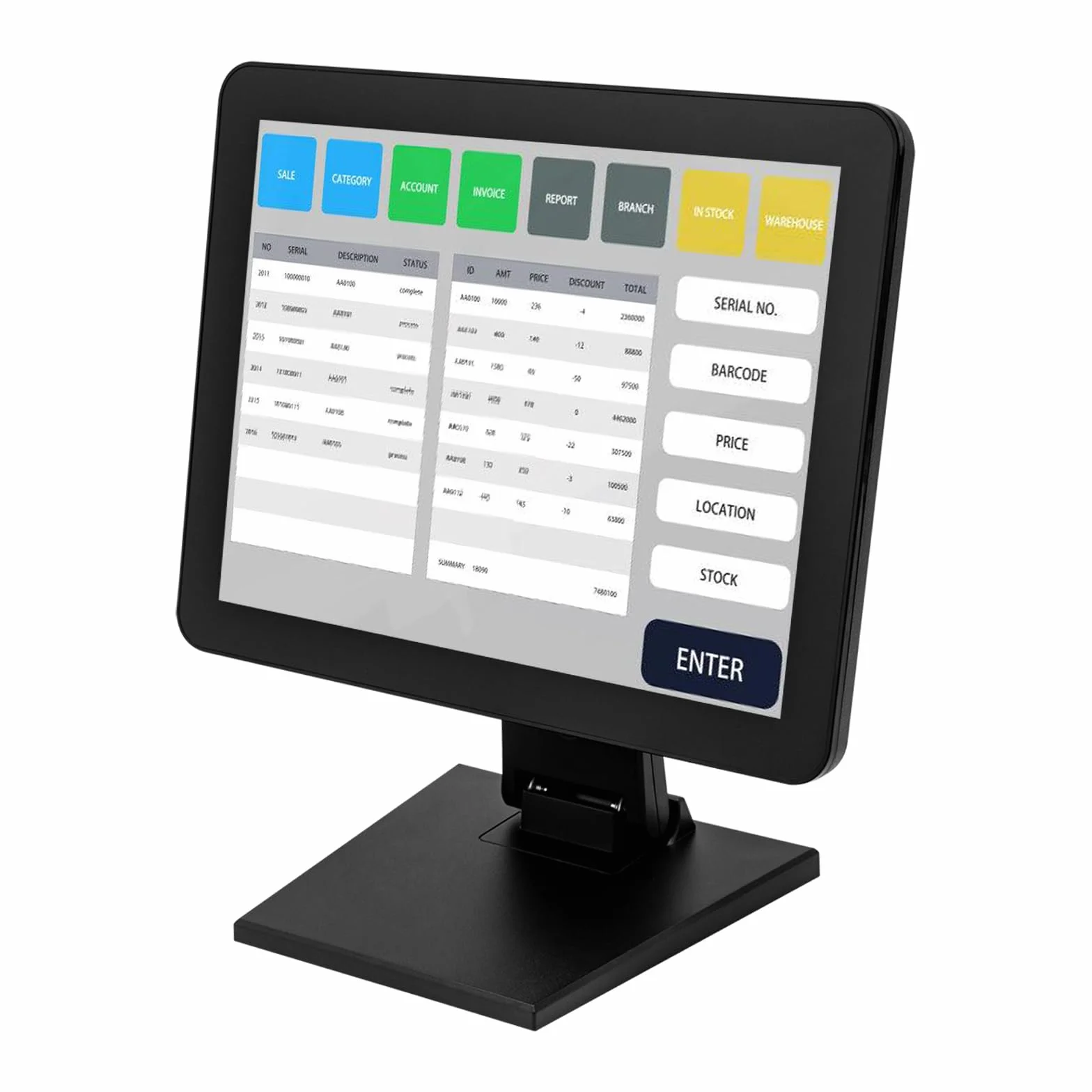 15 pollici Registratore di cassa Sistema di cassa Lcd Touch Checkout Modalità Touch Touch per vendita al dettaglio, catering, ospitalità
