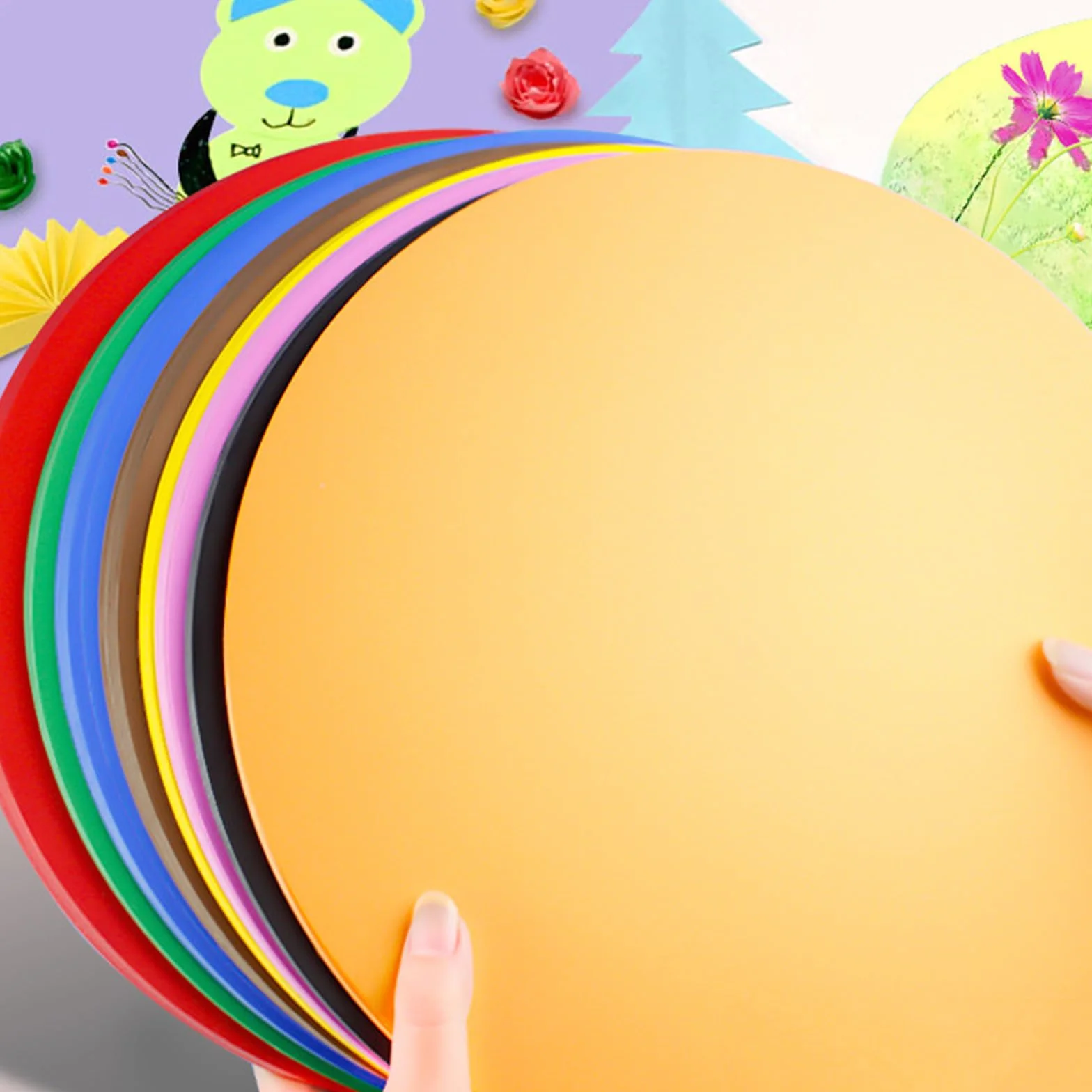Cerchi di carta colorati 33 cm 20 pezzi per decorazioni classe