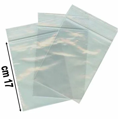 Buste A Zip Trasparenti Con Chiusura A Pressione 12x18 100 Pezzi