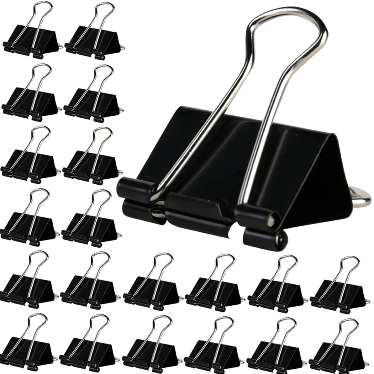 Binder Clips For Paper 51mm Neri in Ferro 36 Pezzi | School Supplies, Paper Clamps per Documenti, Decorazioni Scuola per Aula e Ufficio