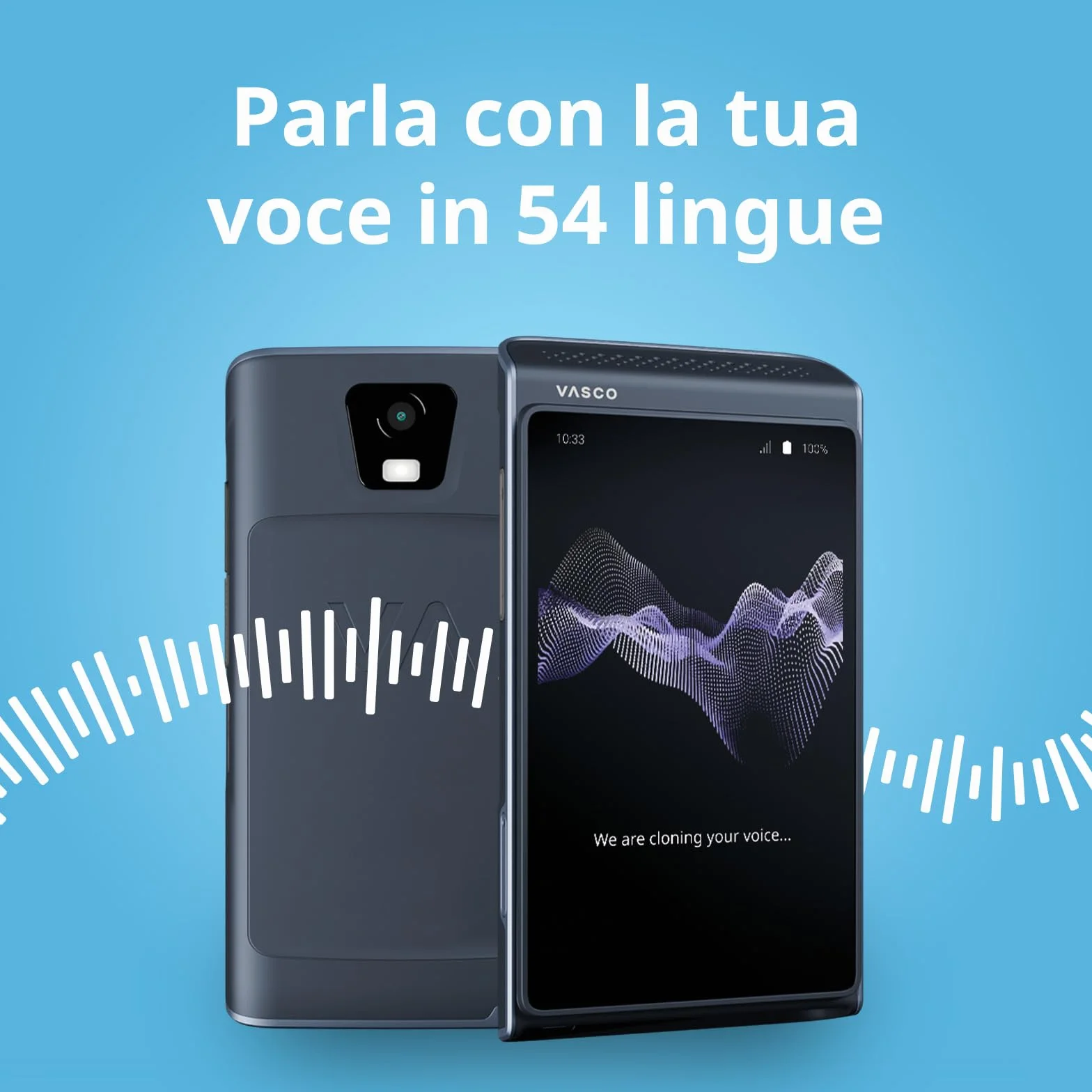 Vasco Translator Q1 | Traduttore simultaneo con clonazione vocale IA | 113 Lingue | Internet gratuito a vita in quasi 200 paesi | Mystic Plum