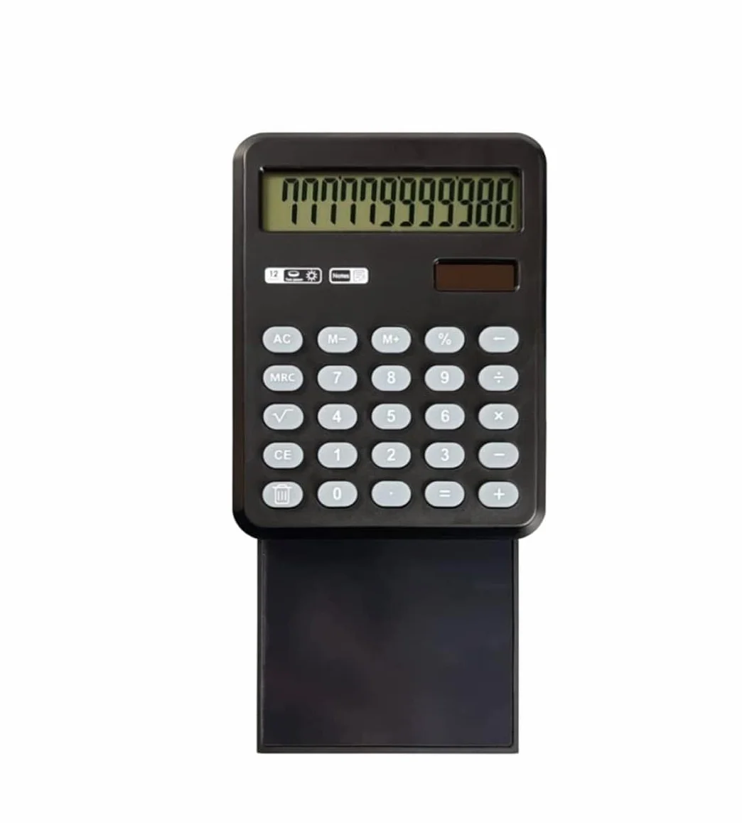 Calcolatrice per Ufficio Tavoletta LCD for Scrittura Solare Estraibile, Calcolatrice for Scrittura, Tavoletta for Scarabocchi, Tavolo da Disegno, Calcolatrice Scuola