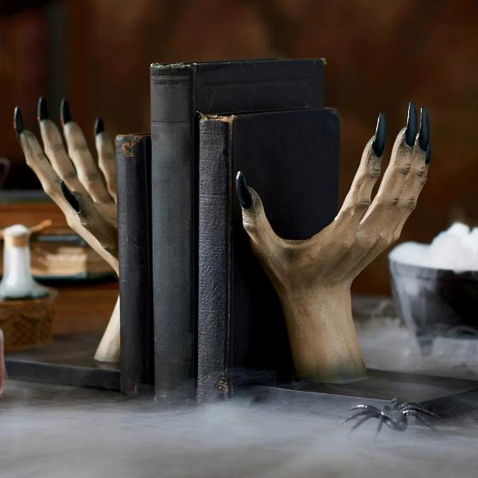 Reggilibri Originali Supporto Mani Di Gotiche In Resina Per Halloween | Porta Libri Mano di Per Studenti Donne Uomini Giovani Casa Biblioteca Scuola Soggiorno Camera Da
