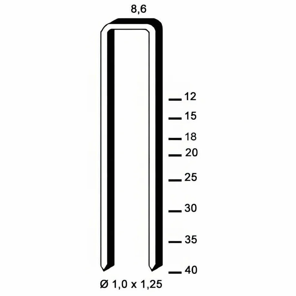 10.000 punti metallici zincati Ad-08-12.3x8x0.58x1.02 mm - D-Work