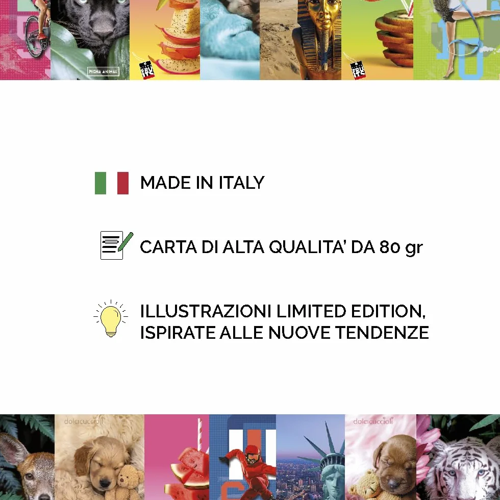 Pigna Maxi Quaderni A4 BIMBA 80 kartek 80g 5mm kwadraty