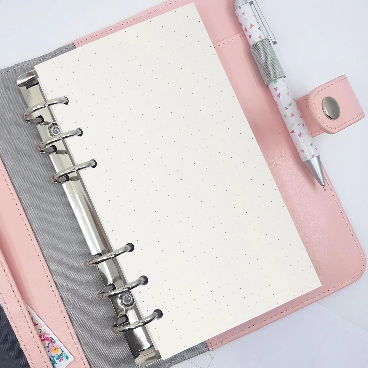 Carta di ricarica A6 punteggiata 6 fori per raccoglitore ad anelli bullet journal SWTYExt