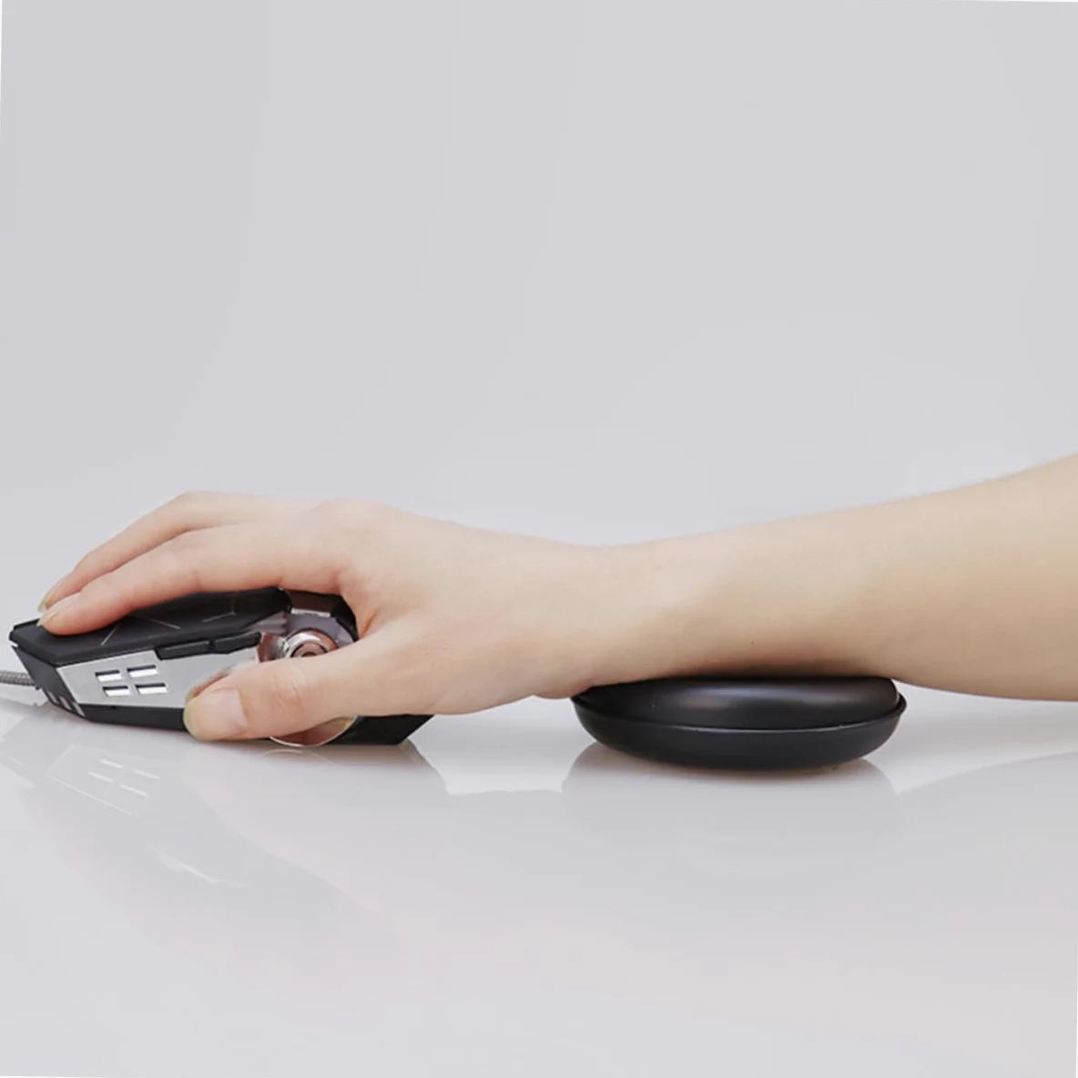 Didiseaon Supporto Poggiapolsi Gaming in Pu Rotondo per Comfort Massimo e Supporto Ergonomico per Ufficio e Scrivania, Facile da Trasportare e Antiscivolo
