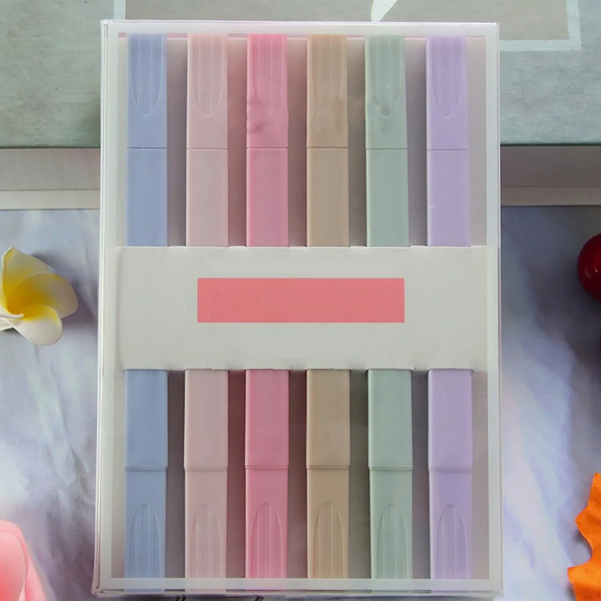 EXCEART 24pezzi Evidenziatori Portatili Doppia Estremità Di Penne Colorate Per Scrapbooking Uso Domestico e Scolastico Pigmenti Base d Acqua Duraturi e Colorati