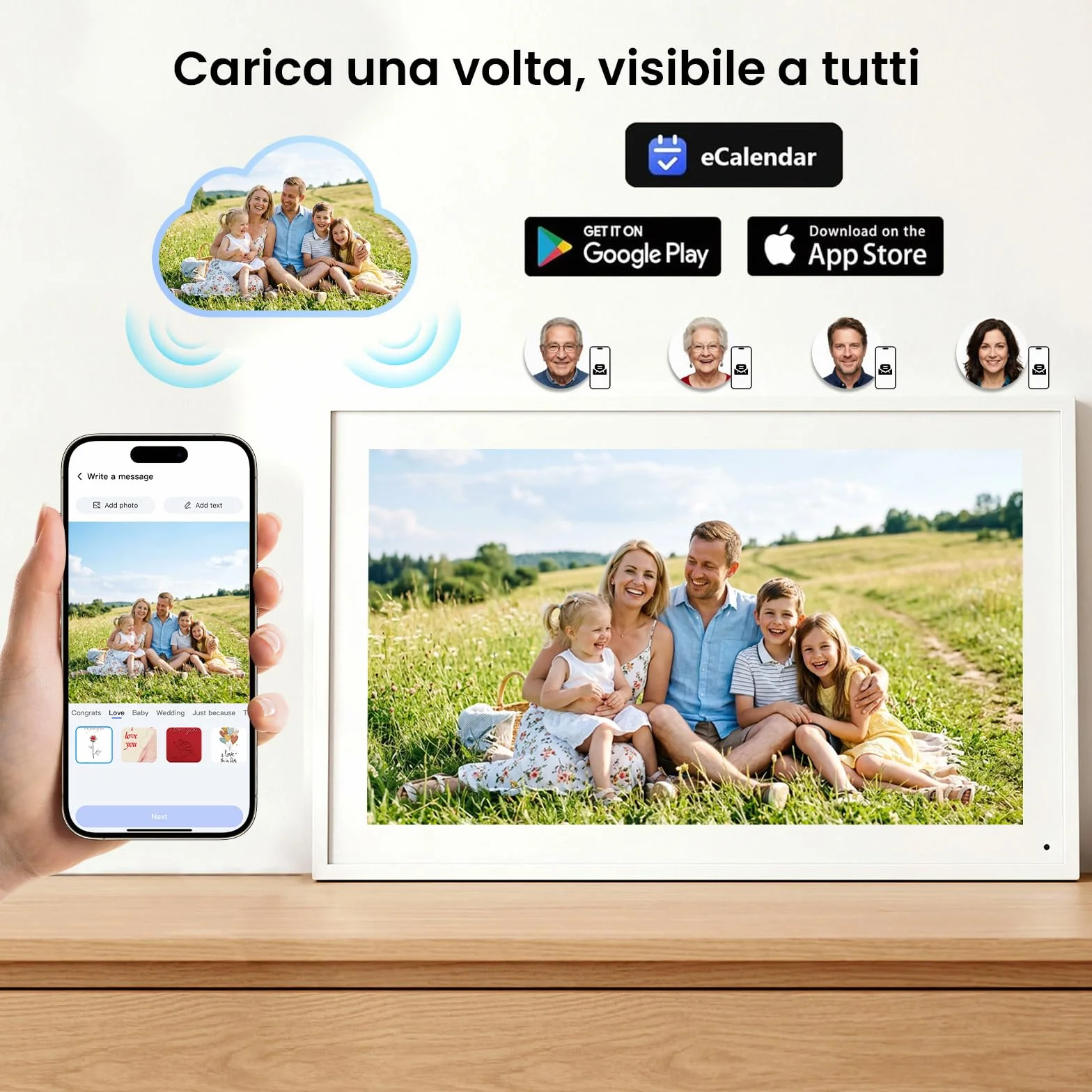 NEWYES 2026 Calendario Digitale da Parete 15,6", Agenda familiare interattiva con touchscreen, Organizzatore e Planner Familiare con Display IPS Full HD 1920×1080, Ideale per Regali e la Casa