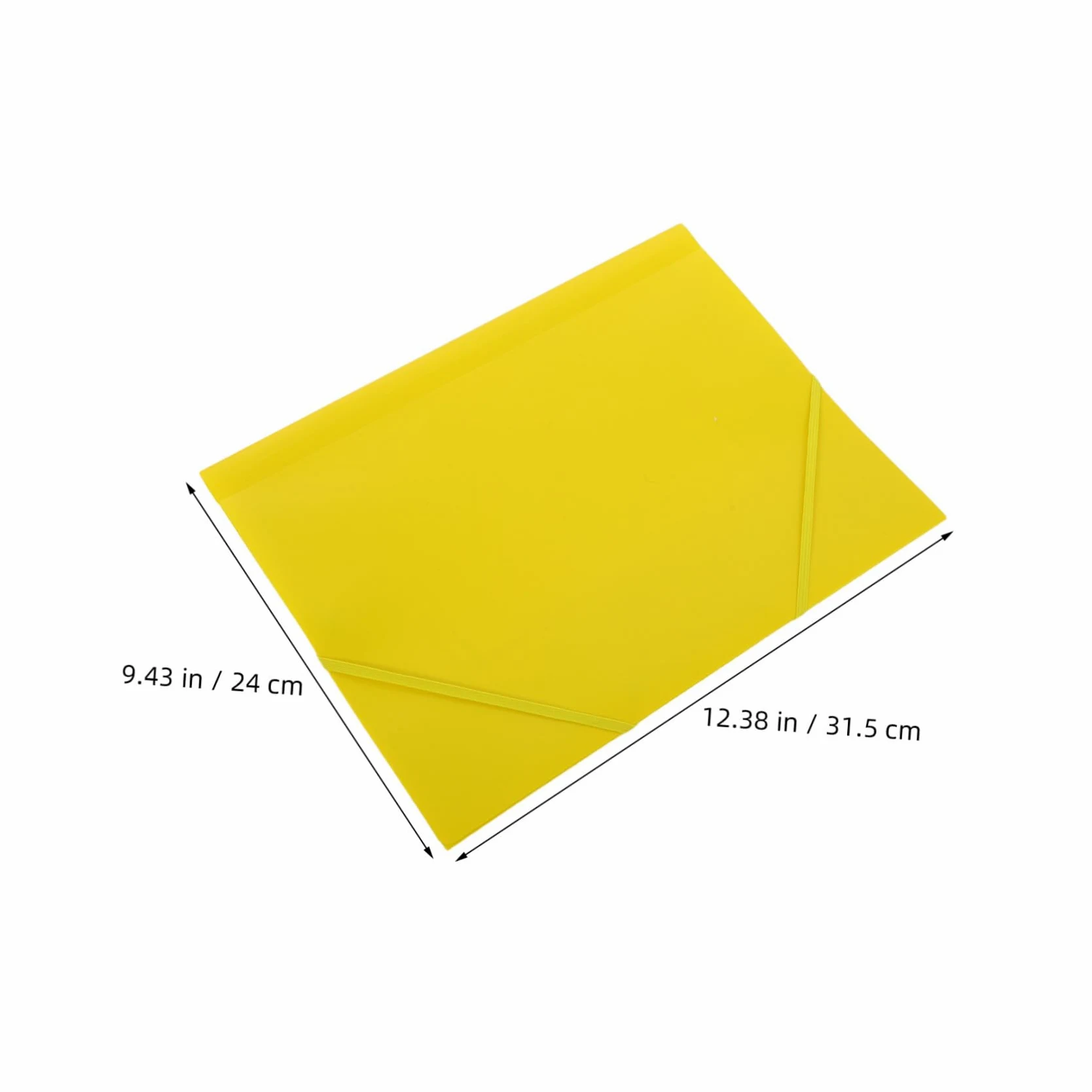 Cartella Documenti A4 Gialla in Plastica 10 Pezzi con Elastico | Tre Lembi, Scomparti Interni, Scuola e Ufficio, Formato Portatile per Fogli