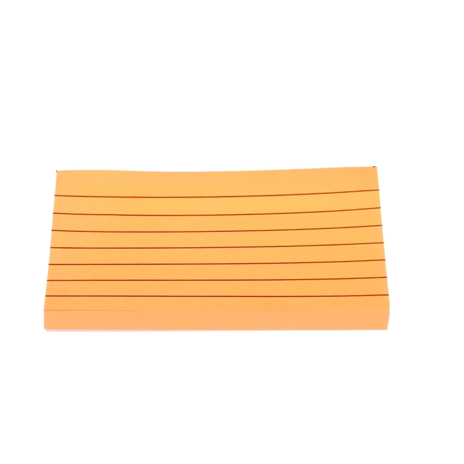 3/6 pezzi di blocchi adesivi con righe carta fluorescente, for planner, blocco note colorato, promemoria, 100 fogli/pz(Orange 3x5Inch 3Pcs)