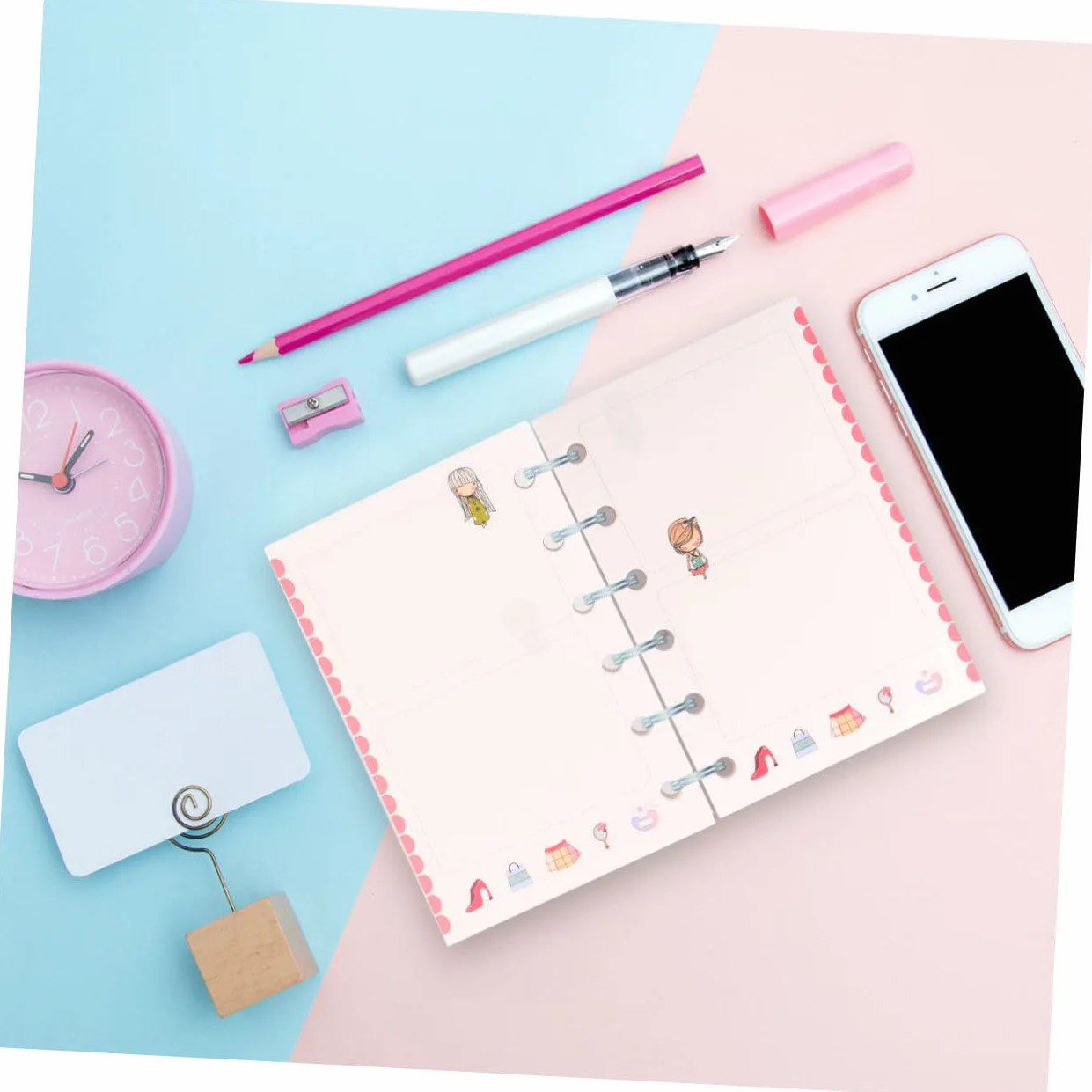 TOYANDONA 6 Anelli A7 Raccoglitore Planner Carta di Ricarica Colorato Cartone Animato