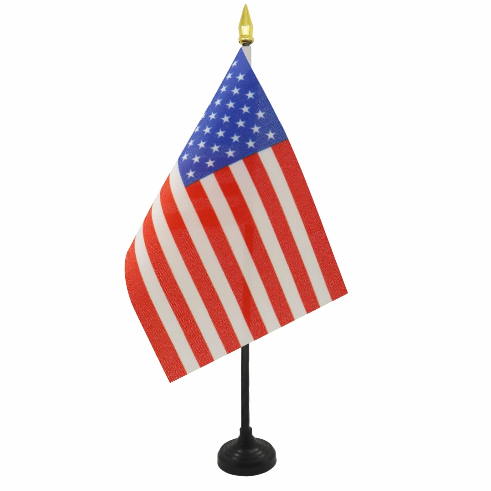 AZ FLAG Bandiera da Tavolo Stati Uniti 15x10cm Punta Dorata - Bandierina Americana USA