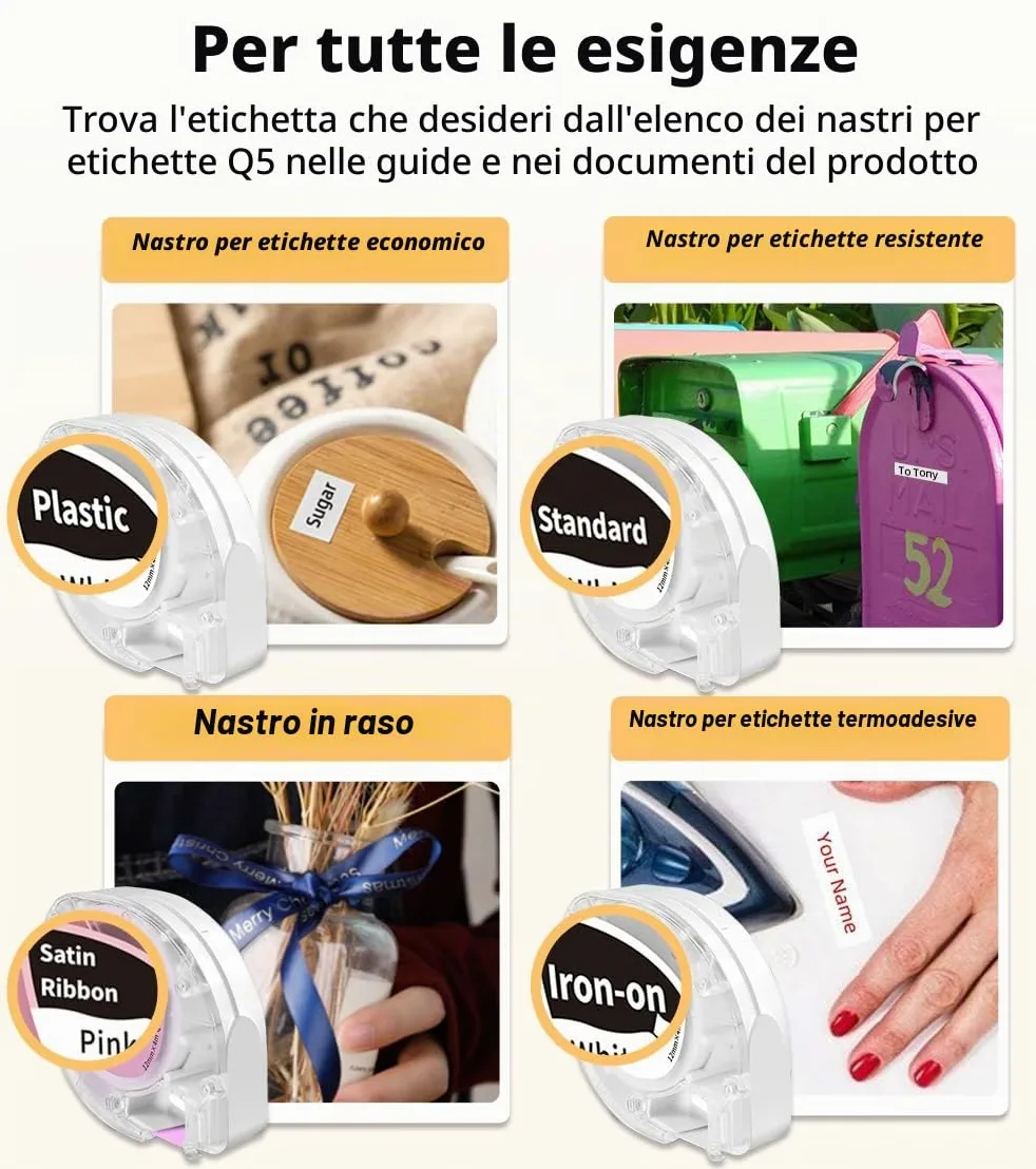 Phomemo Stampante per etichette P12-Pro Bluetooth con 3 nastri per etichette, stampante termica per etichette ricaricabile tramite USB, per casa e ufficio, stampante per etichette per Android e iOS
