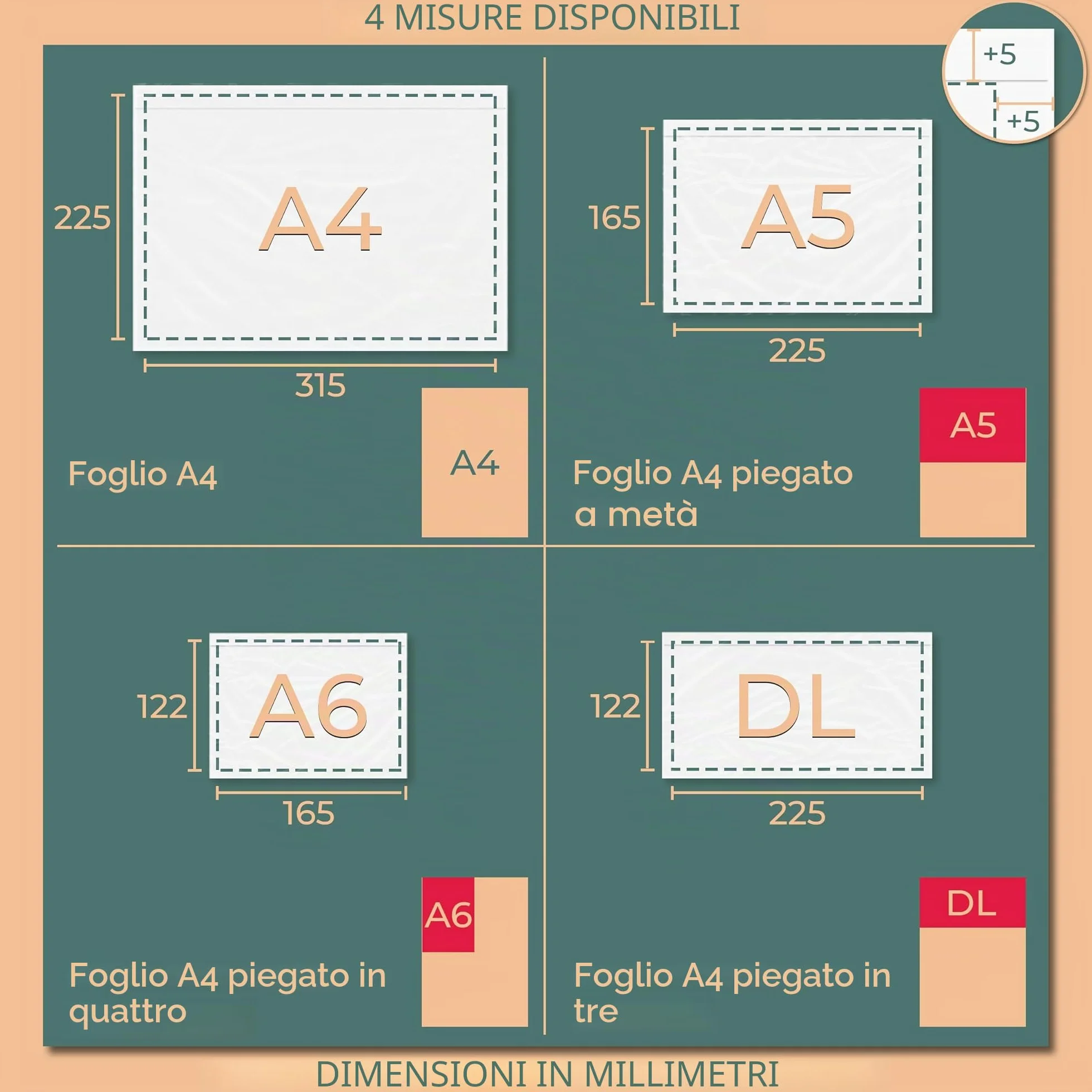 Buste Porta Documenti Per Spedizioni A6 165x122 Mm 100 Pezzi Trasparenti Adesive