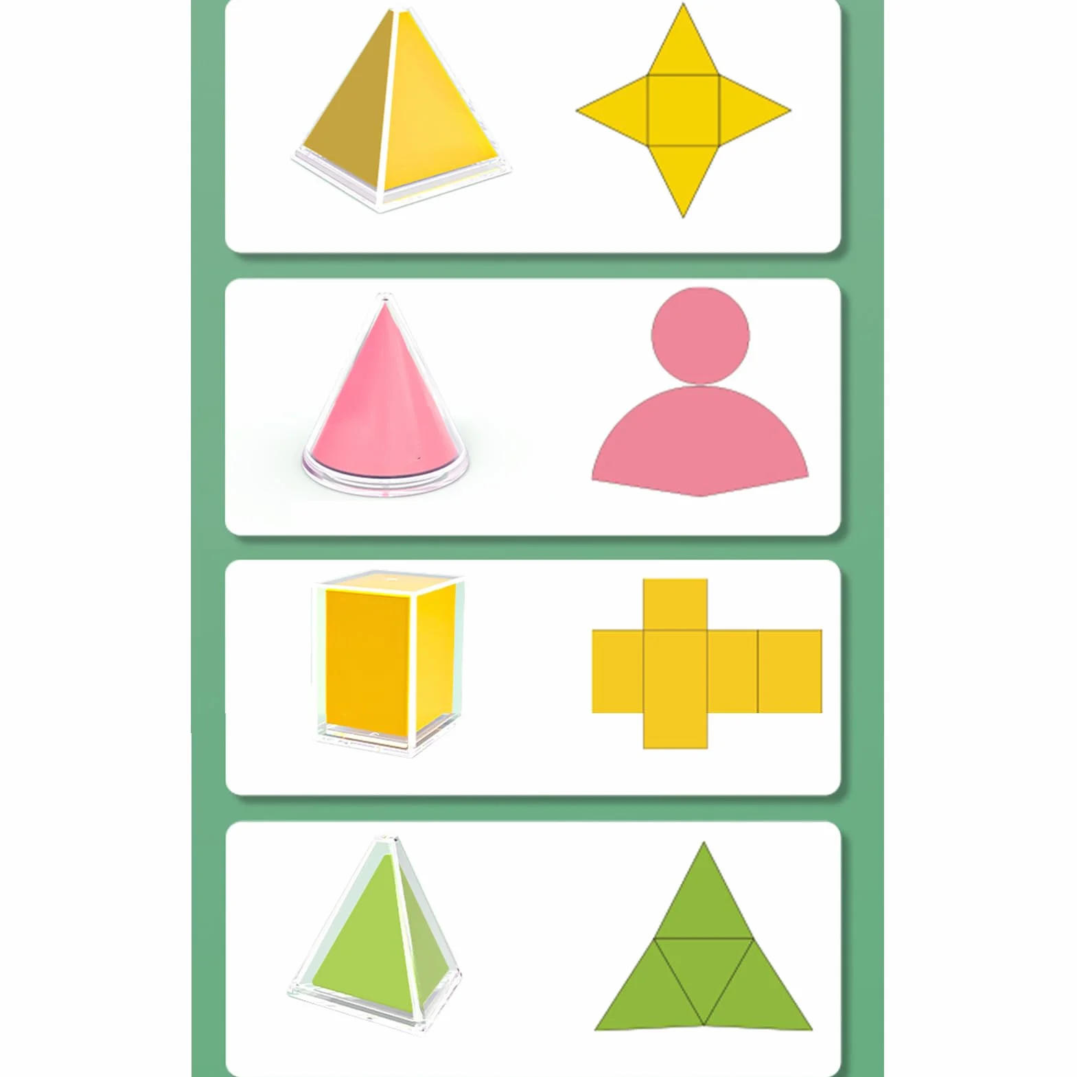 Solidi Geometrici 20 Pezzi Apprendimento Prospettiva Forme Geometriche Matematiche Scuola Educazione