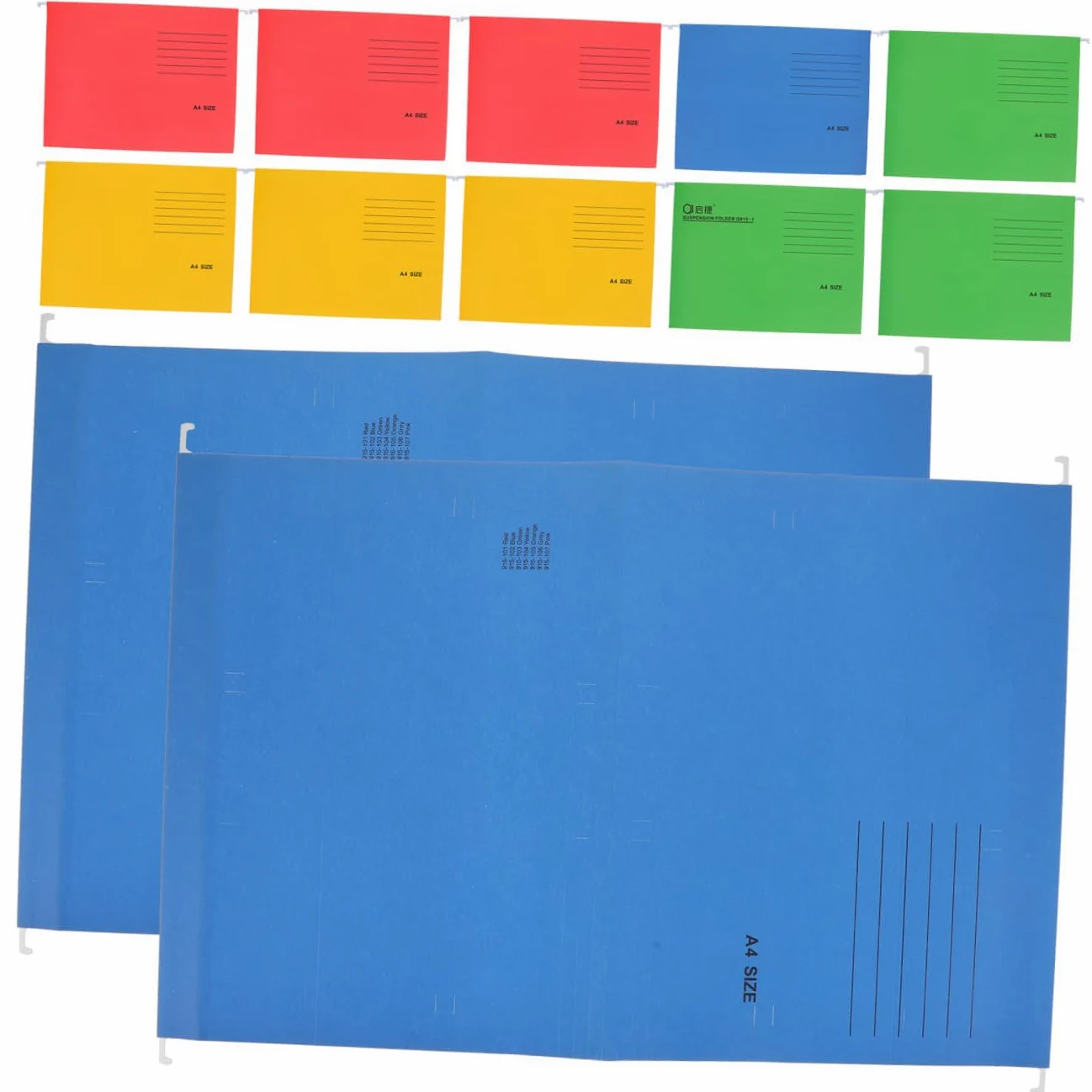 Confezione da 12 Cartelle Sospese in Carta e Metallo, Formato A4, Porta Documenti da Ufficio e Scuola, Organizzazione Stabile