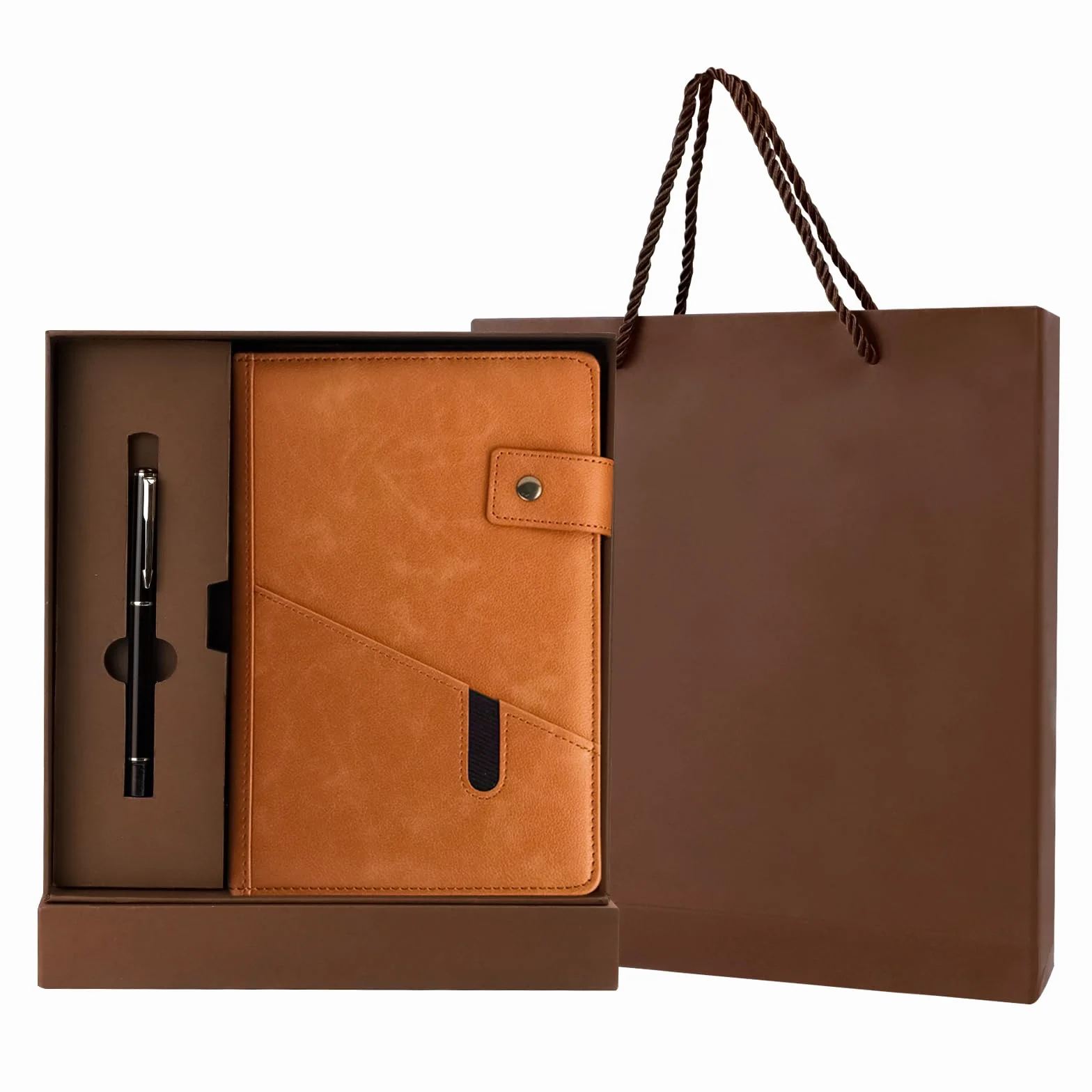 Diario In Pelle Set Regalo, Diario Vintage A5 Con Penna Scatola Regalo Borsa Regalo, Taccuino Personalizzato Classico Quotidiano D'affari, Diari Di Viaggio per Donne Uomini Regalo Di Natale