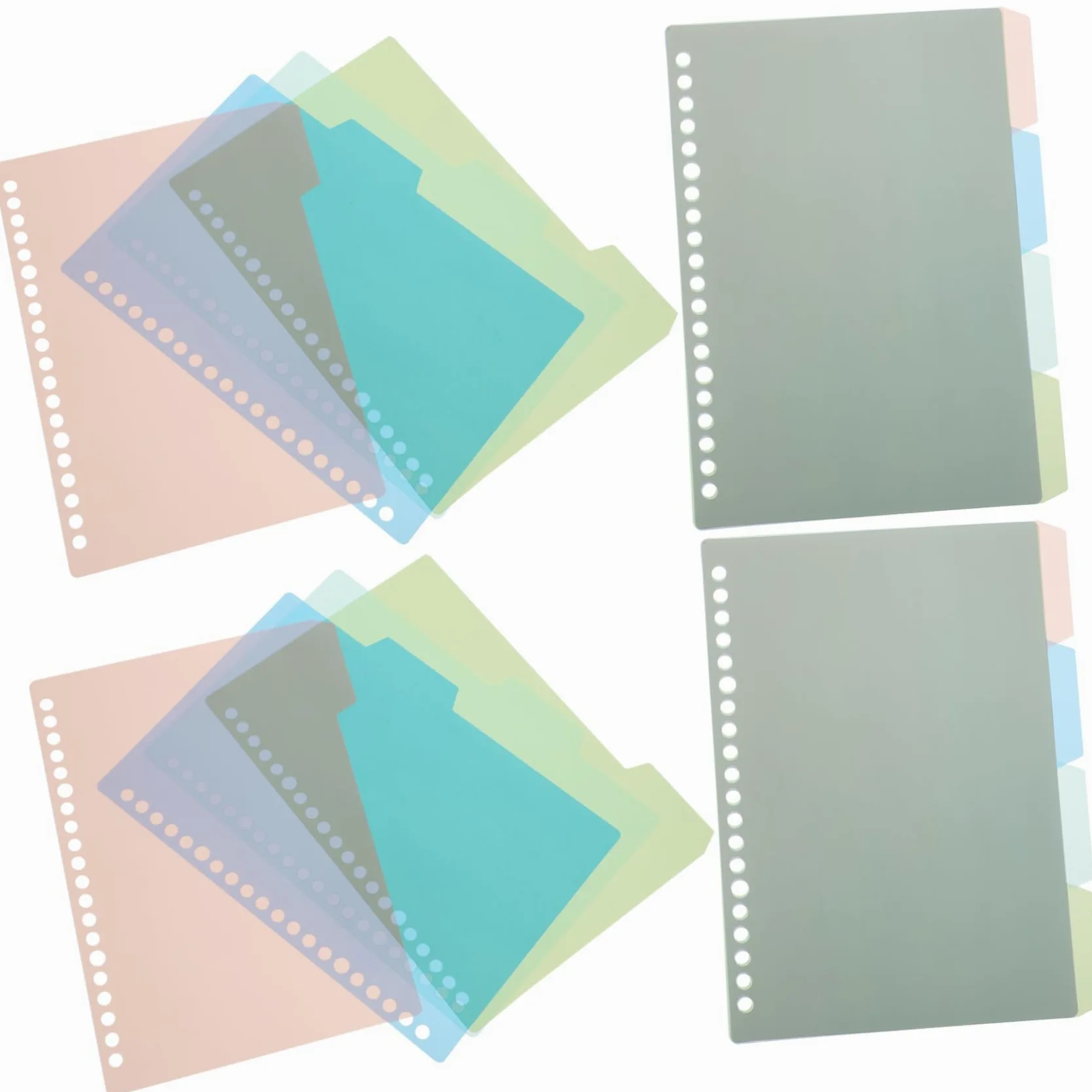 128 Pezzi Divisori per Raccoglitori Colori per Documenti e Quaderni Organizer Ufficio e Casa per Separare e Segnare Pagine con Design e Resistente
