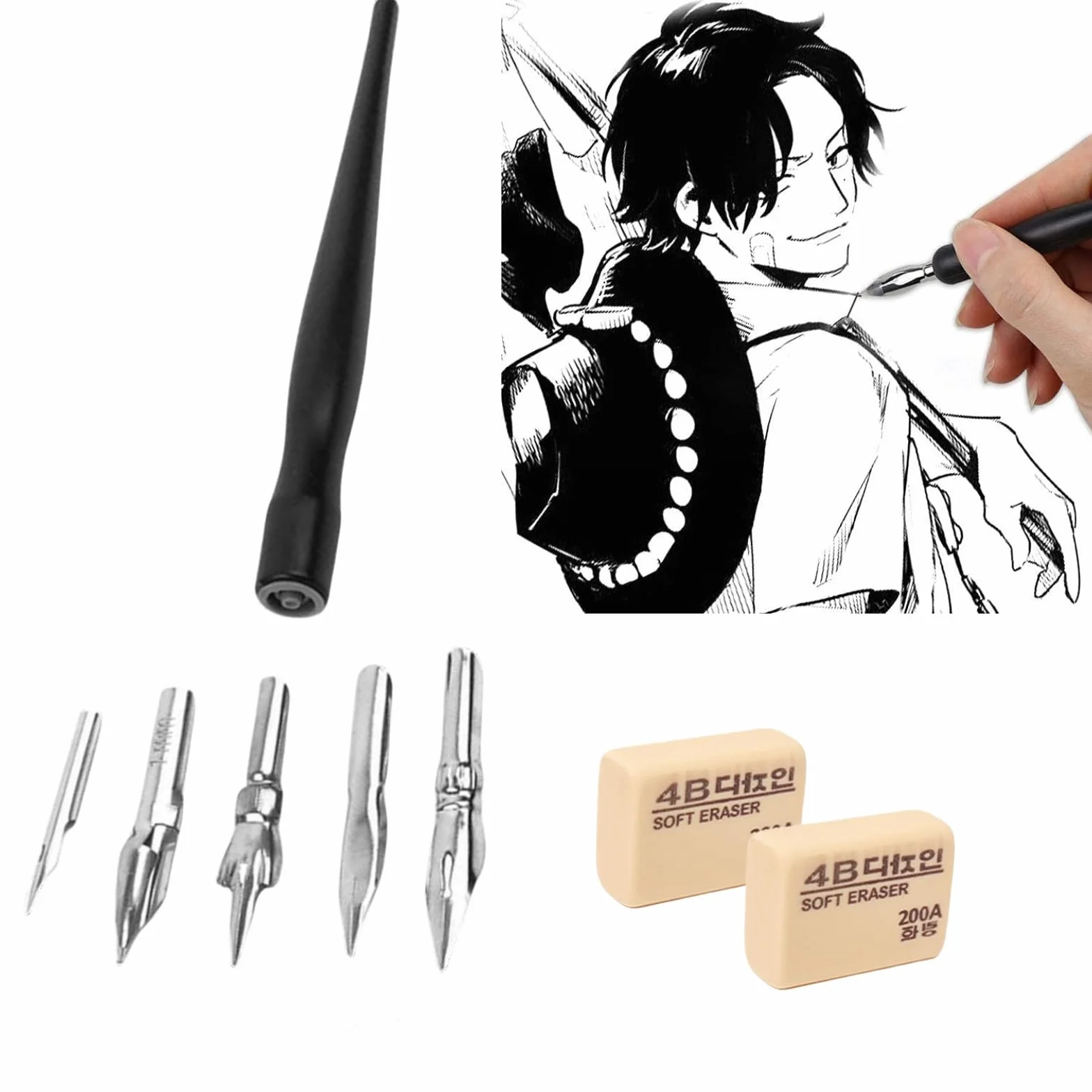 Set Pennini per Calligrafia Manga - Penne a Immersione per Disegno Artistico