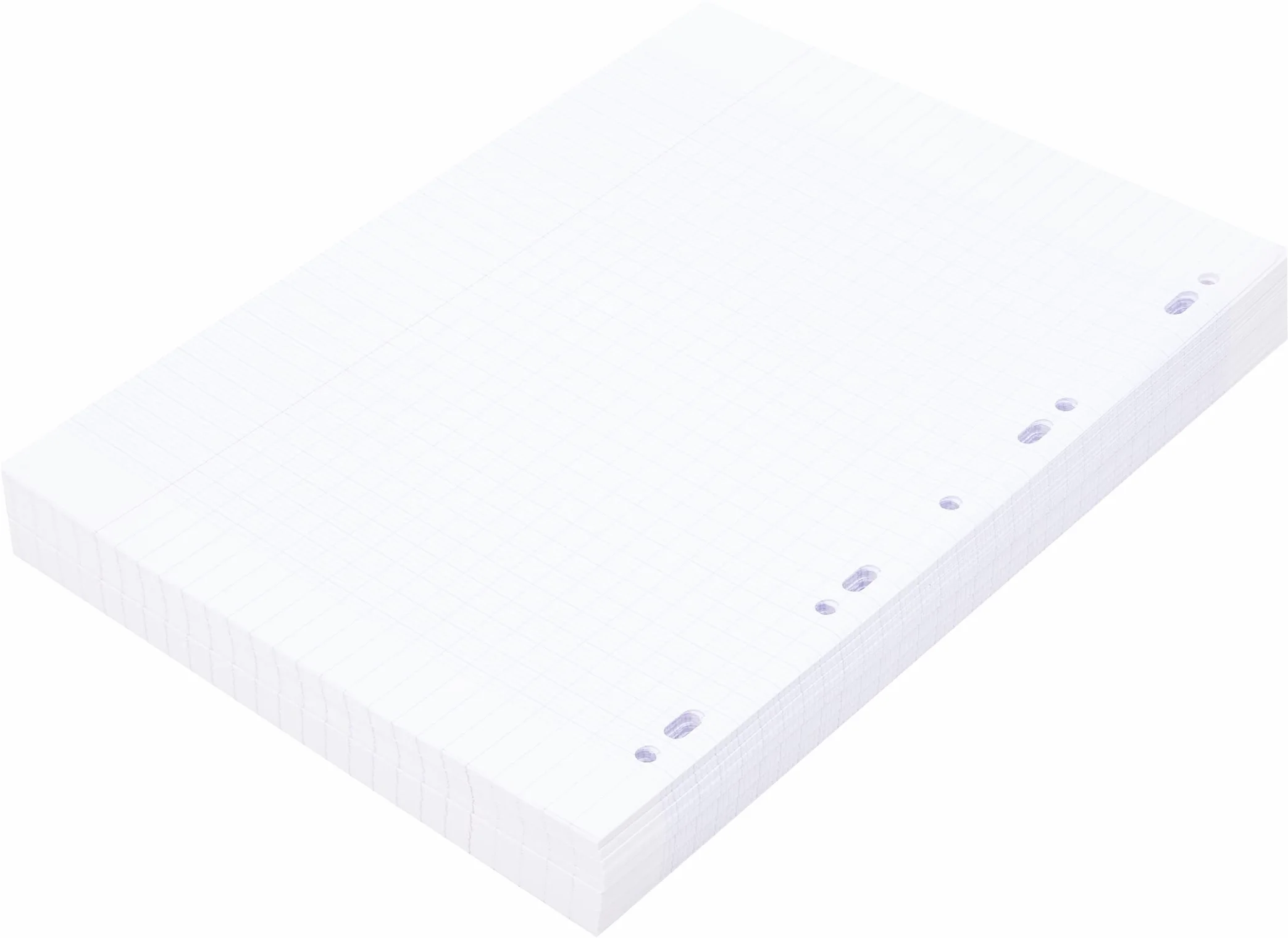 Clairefontaine Astuccio fogli mobili da disegno forati A4 21x29,7 cm 500 Pagine Quadretti Grandi Carta Bianca 90 g riutilizzabile