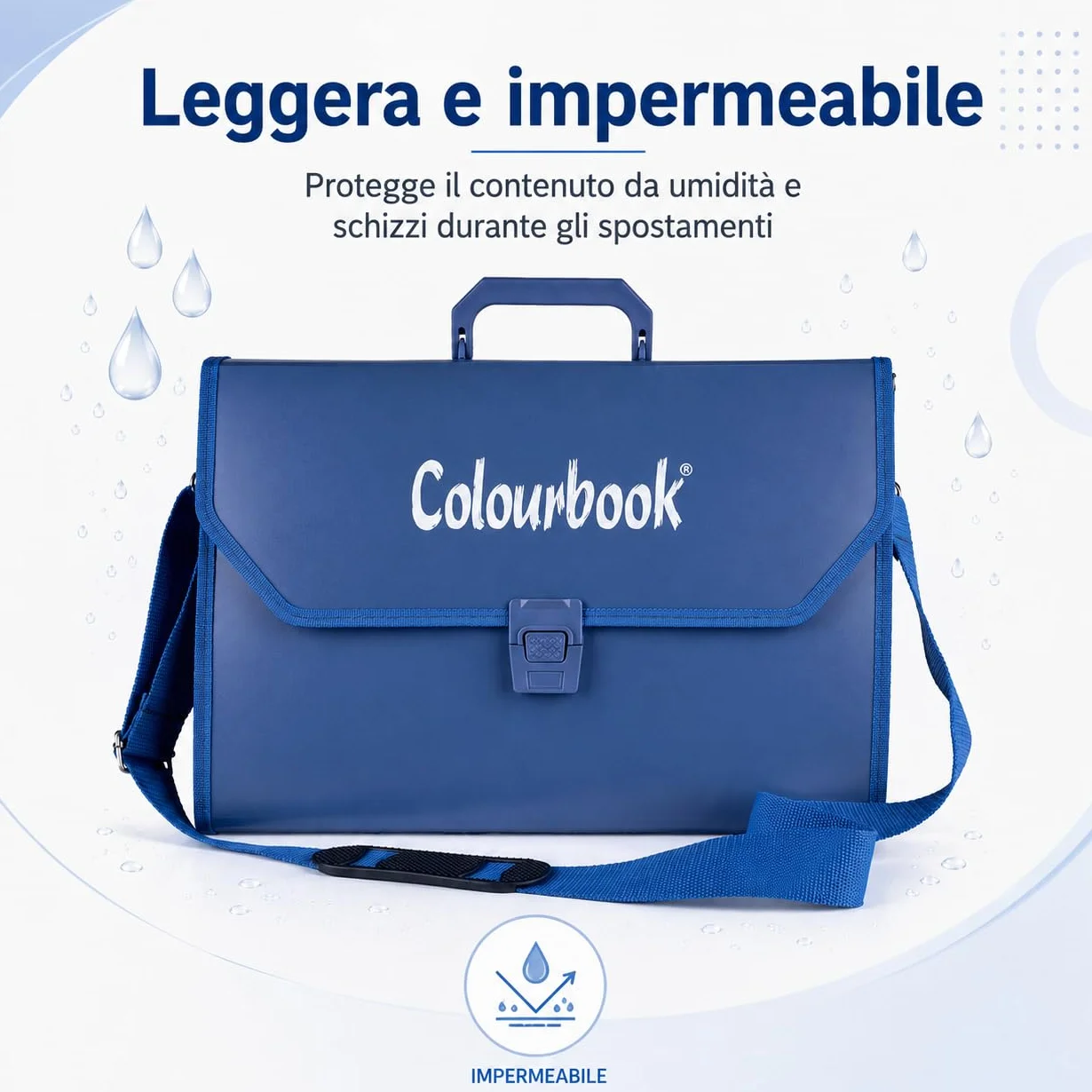 Colourbook Valigetta Portadisegni A3 35x50 cm Impermeabile Leggera Made in Italy