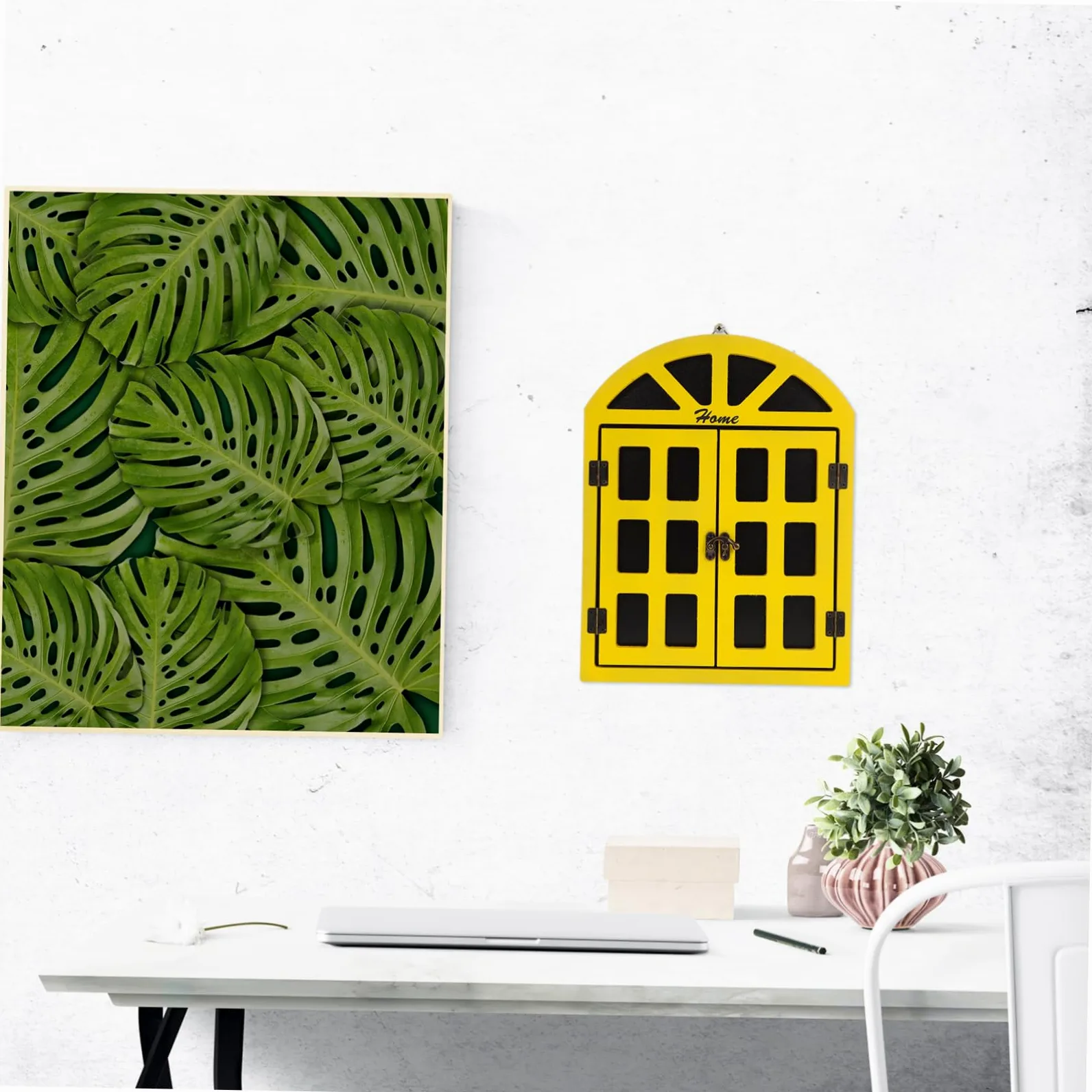Artibetter Lavagna in Legno da Appendere alla Finestra Decorativa per Negozio Casa Ristorante Facile da Cancellare e Pulire Panno Umido