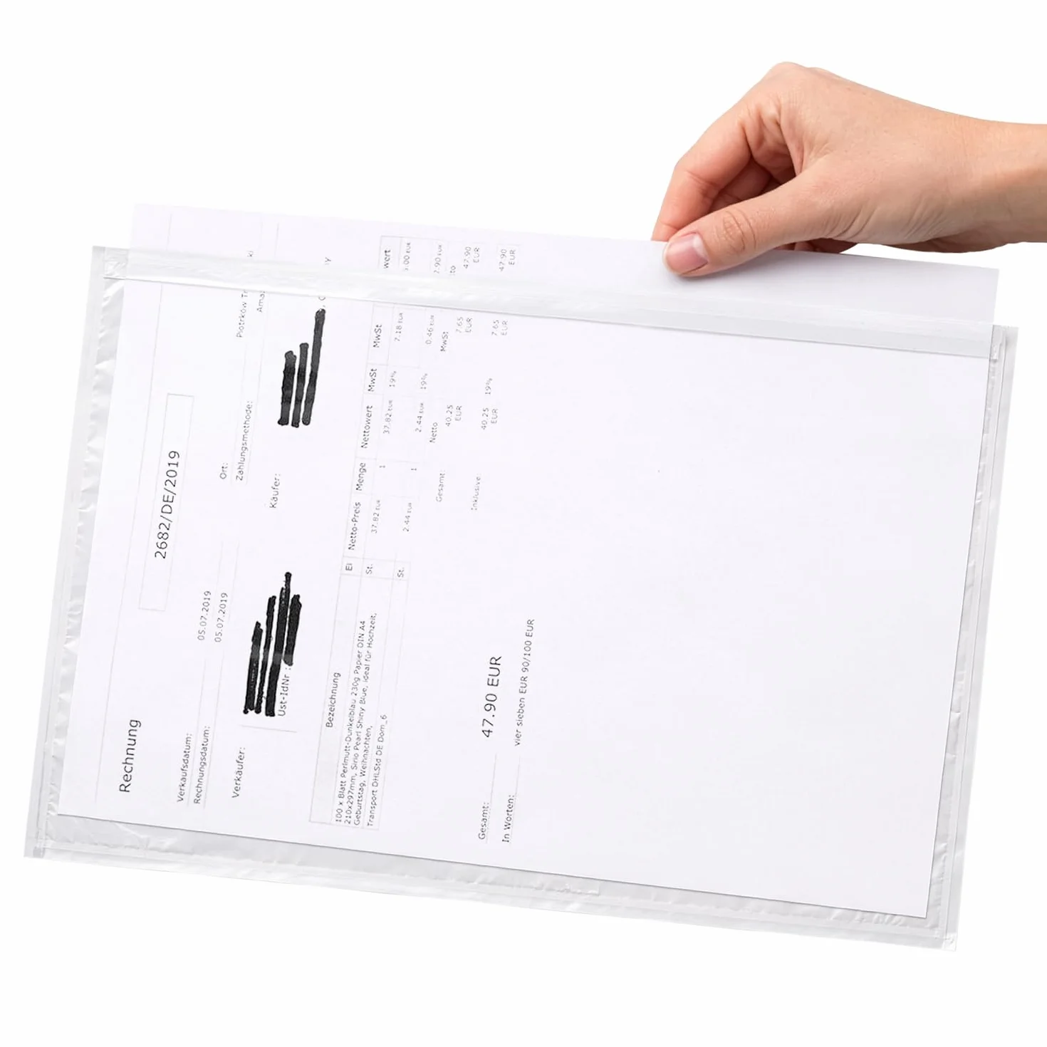 Netuno 250x busta porta documenti grande autoadesiva C4 26 x 32,5 cm busta trasparente per documenti di trasporto fatture biglietti bolla di consegna lettera di vettura tasca trasparente adesiva