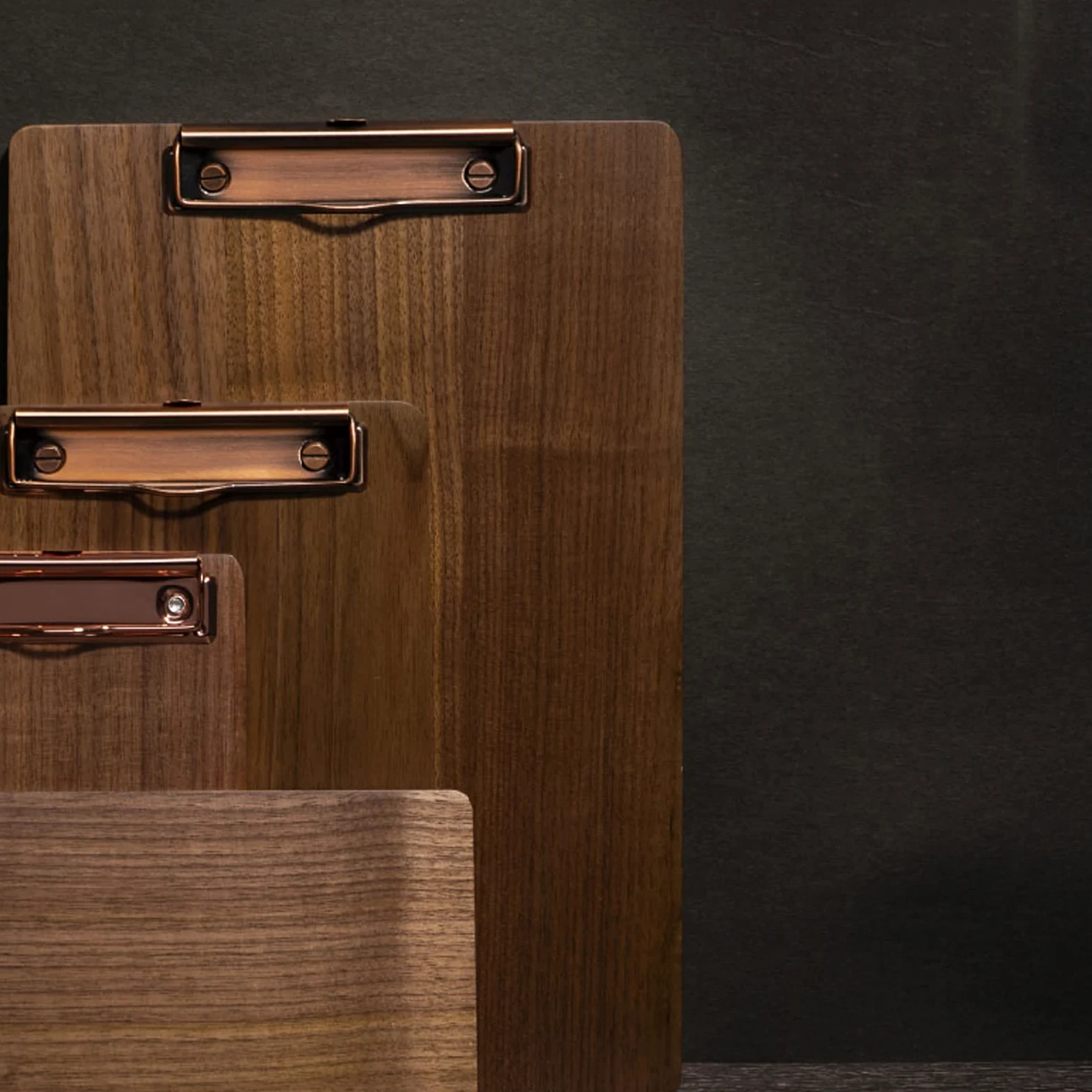 Portablocco Black Walnut Appunti con Clip in Metallo Clip Data Organizzazione Cartella Scrittura Board Bill Cartella Binder per Home, Ristorante, Affari (2 Confezioni) Clipboard Portablocco