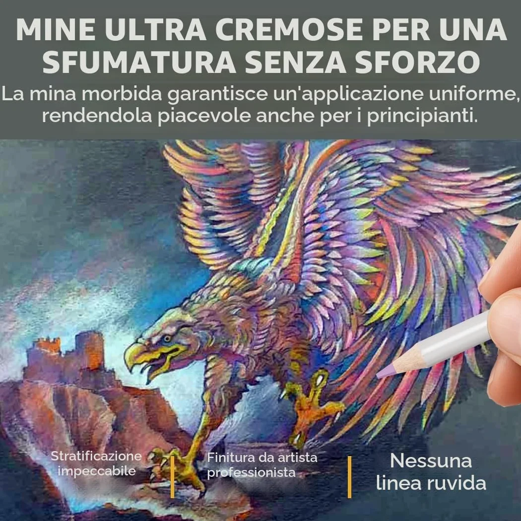 Castle Art Supplies Set di 48 Matite Metalliche Colorate Con Extra | Anime in Cera con Tonalità Scintillanti per Professionisti, Artisti Adulti e Coloristi | In Solida Custodia Cernierata da Viaggio