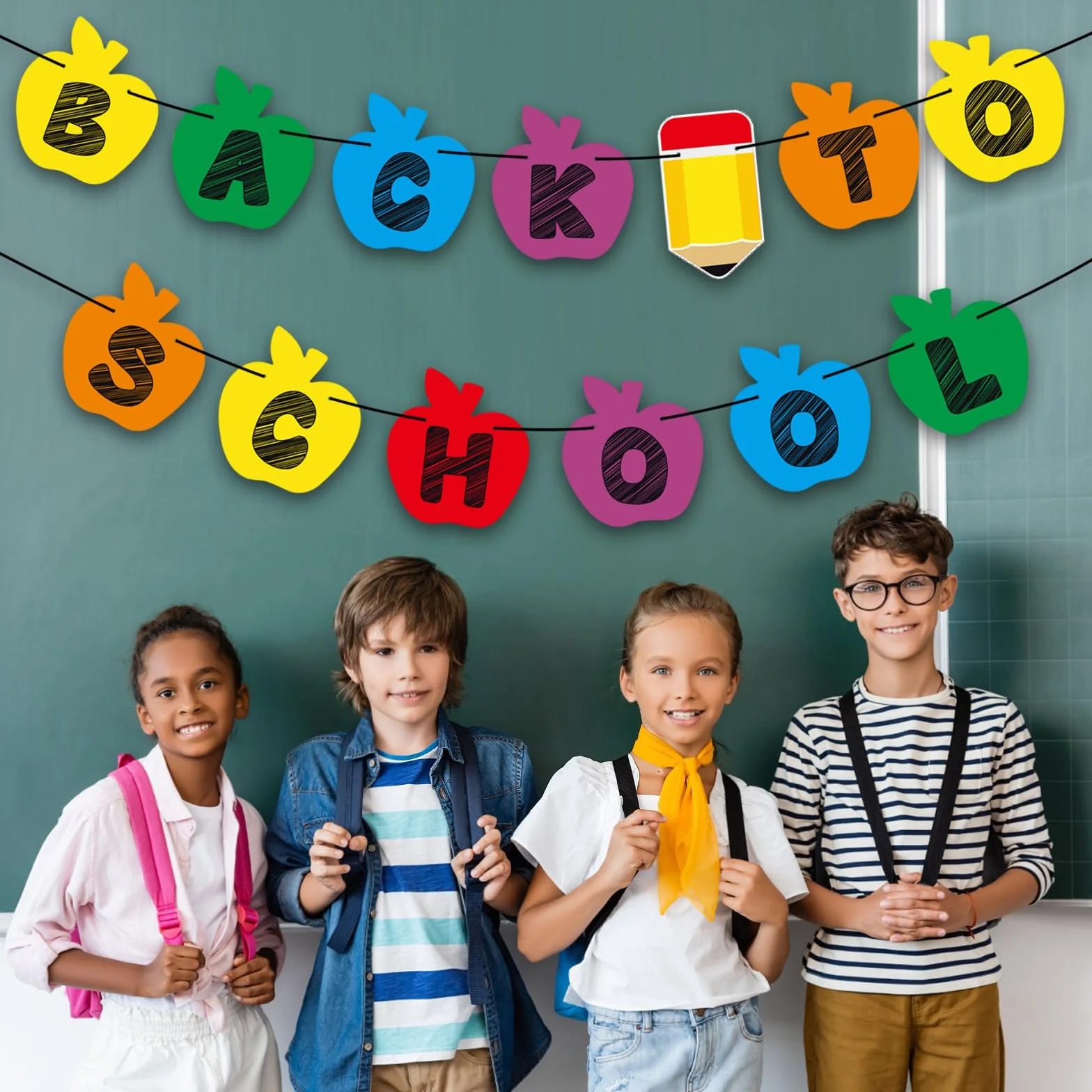 Back to School Banner Ritorno alle Decorazioni Scolastiche Striscione di Bentornato per Decorazioni in Classe