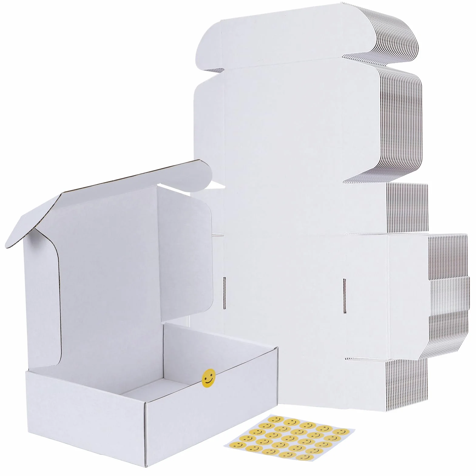 RLAVBL Scatola Bianca a Doppia faccia,Scatola di Cartone 25.4 cm x 17.8cm x 7.6 cm,Scatola per Spedizione o Trasloco 25 Pezzi