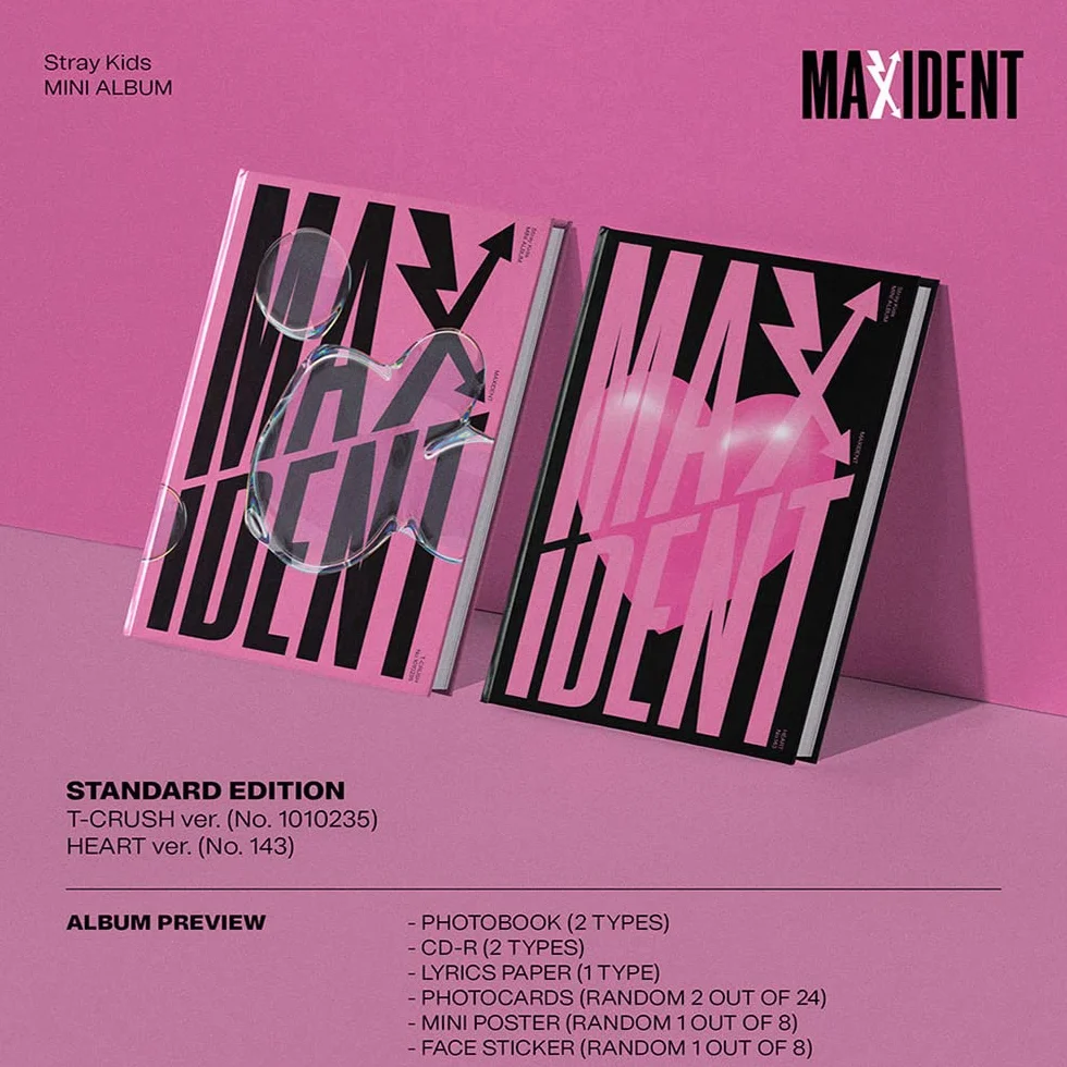 MAXI DENT T-CRUSH Ver. Album R+Photocards+Face Sticker+Mini Poster+Photobook+Lyrics Paper