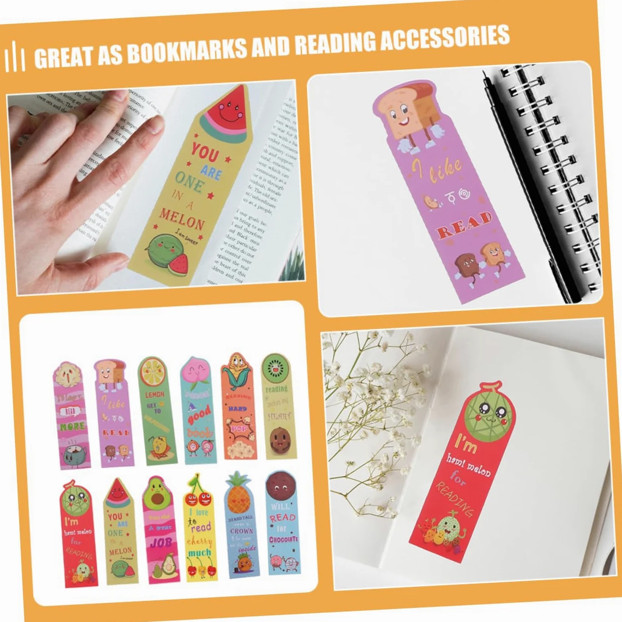 DOITOOL 5 Set Segnalibri Profumati Cartoon Per Adolescenti E Lettori Design Per Libri 36 Pezzi * 5