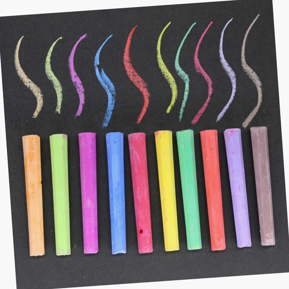 TEHAUX Gessetti Colorati per Lavagna senza Polvere, 3 Confezioni, per Scuola e Uso Domestico