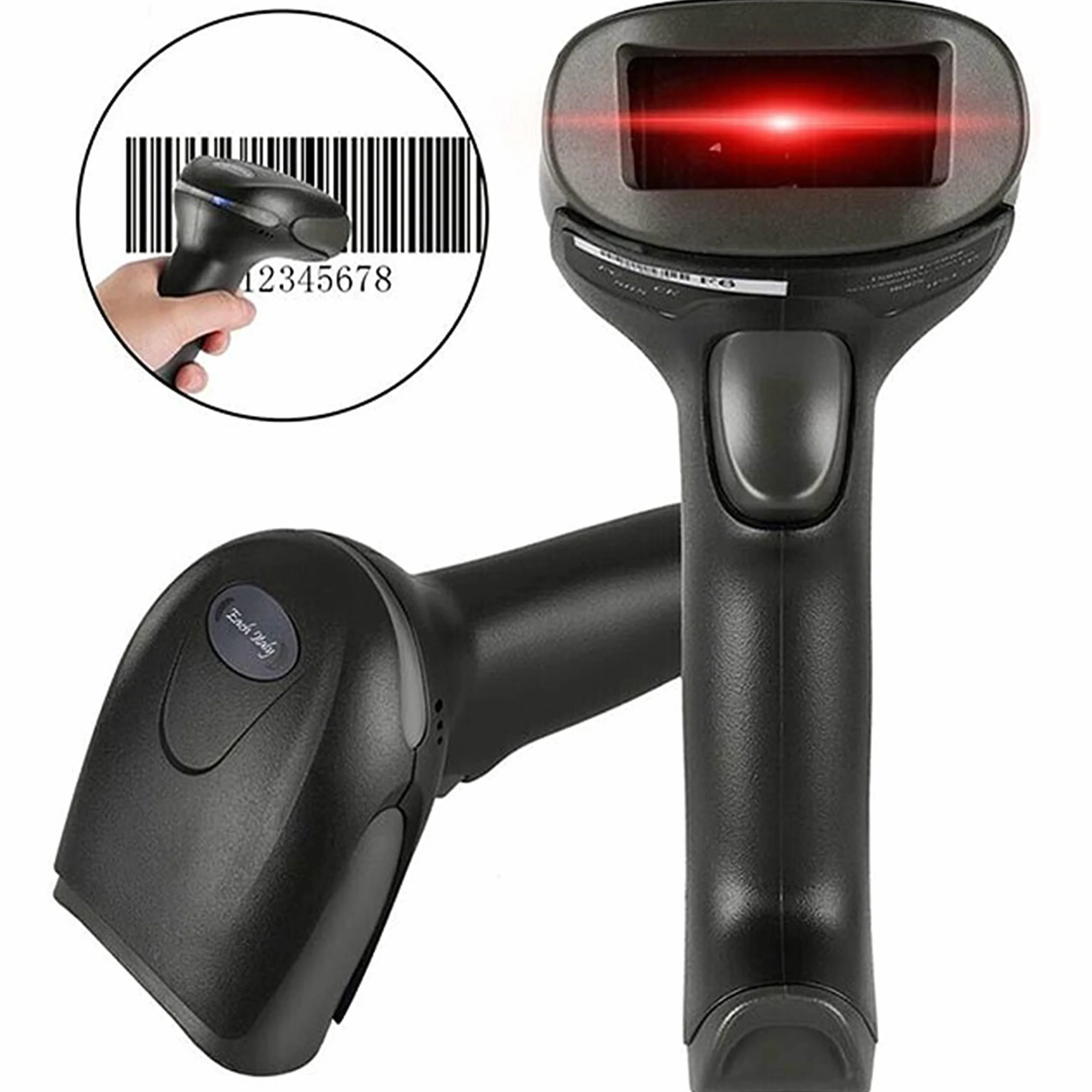 SIMPLETEK – Lettore Codici a Barre Wireless, Pistola Barcode Senza Fili, Scanner per Lotteria Scontrini e Gestione Vendite