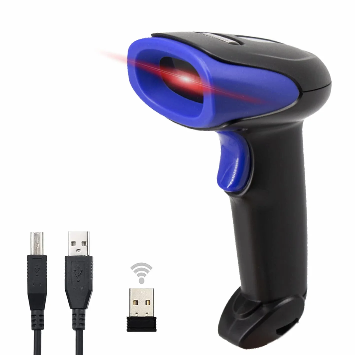 LENVII Lettore Codici a Barre 2D/1D Wireless | Scanner 2 in 1 con Doppia Connessione 2.4GHz/USB | Supporto QR, PDF417, Data Matrix Barcode Scanner | Compatibile con PC, Laptop, Mac e Sistemi POS