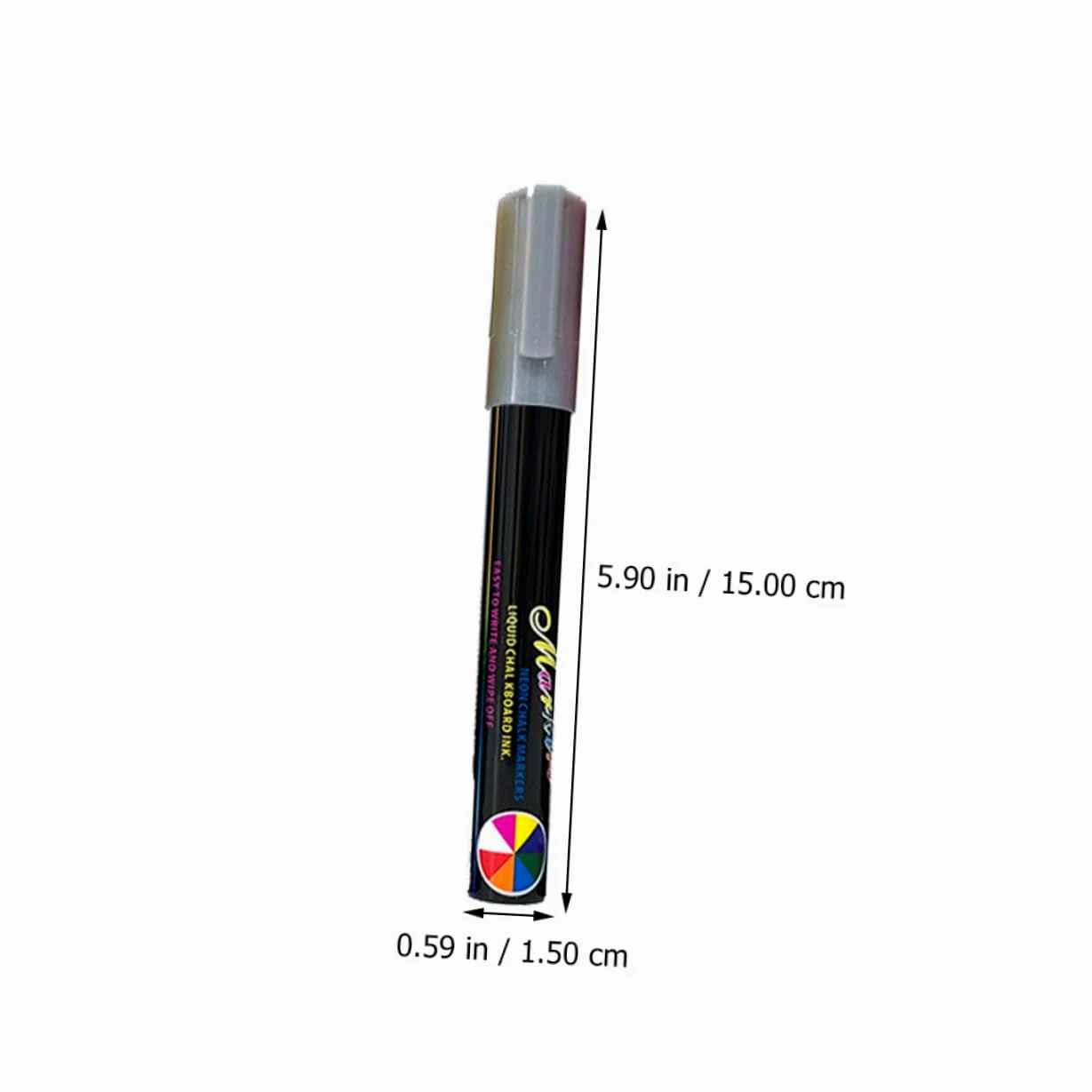 NUOBESTY Pennarelli Cancellabili Set di 12 per Lavagna, Punta Tonda 6mm | Inchiostro Liquido, Corpo in Plastica, Adatti a Lavagna Luminosa LED e Superfici a Gesso