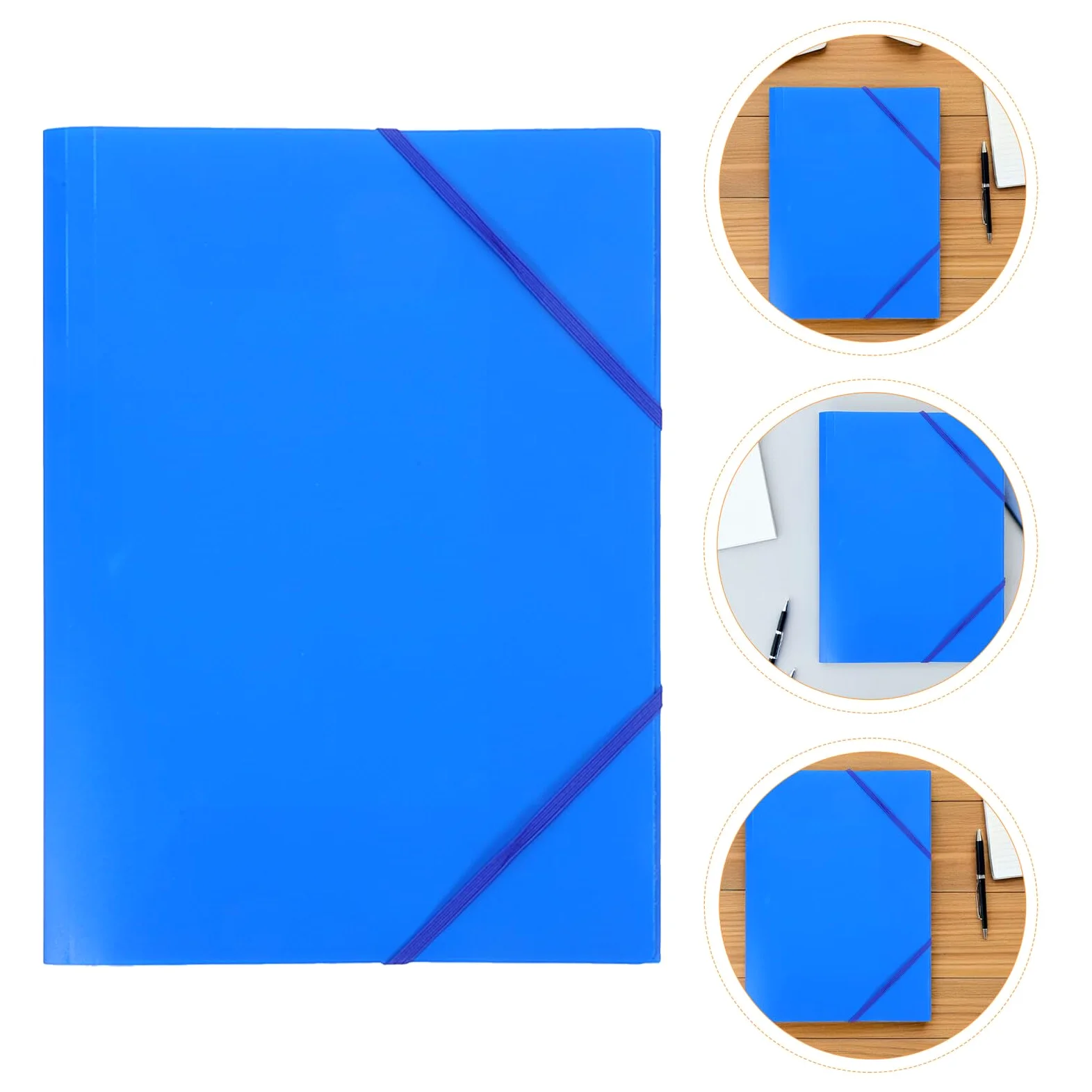 Cabilock Cartelle Portadocumenti A4 con Chiusura Elastica Organizer Compatto in Plastica Antistrappo Set da 10 Pezzi per Ufficio Scuola e Viaggi Cartella Pieghevole Portatile per