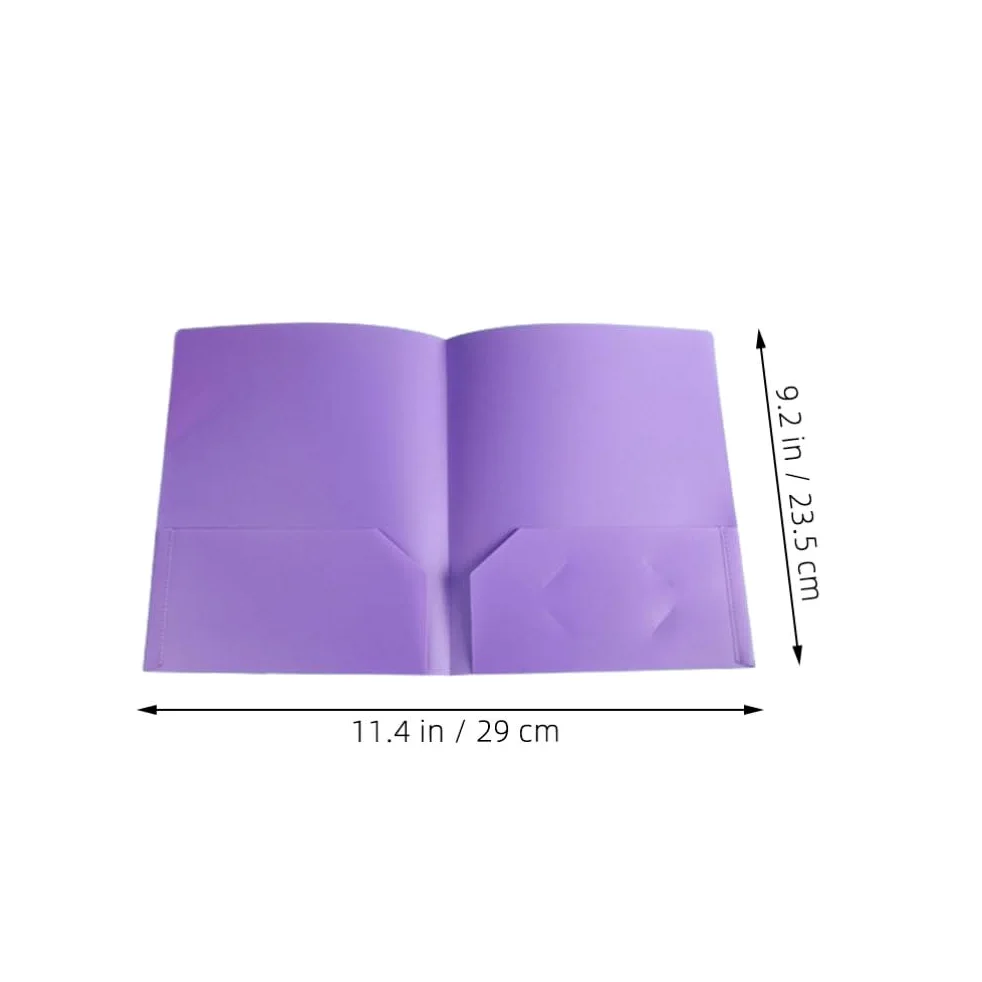 7pezzi Cartelline Plastica Con Doppie Tasche Organizer Per Documenti Per Ufficio e Scuola Diverse Colorazioni Arancione Per Gestire File e Presentazioni