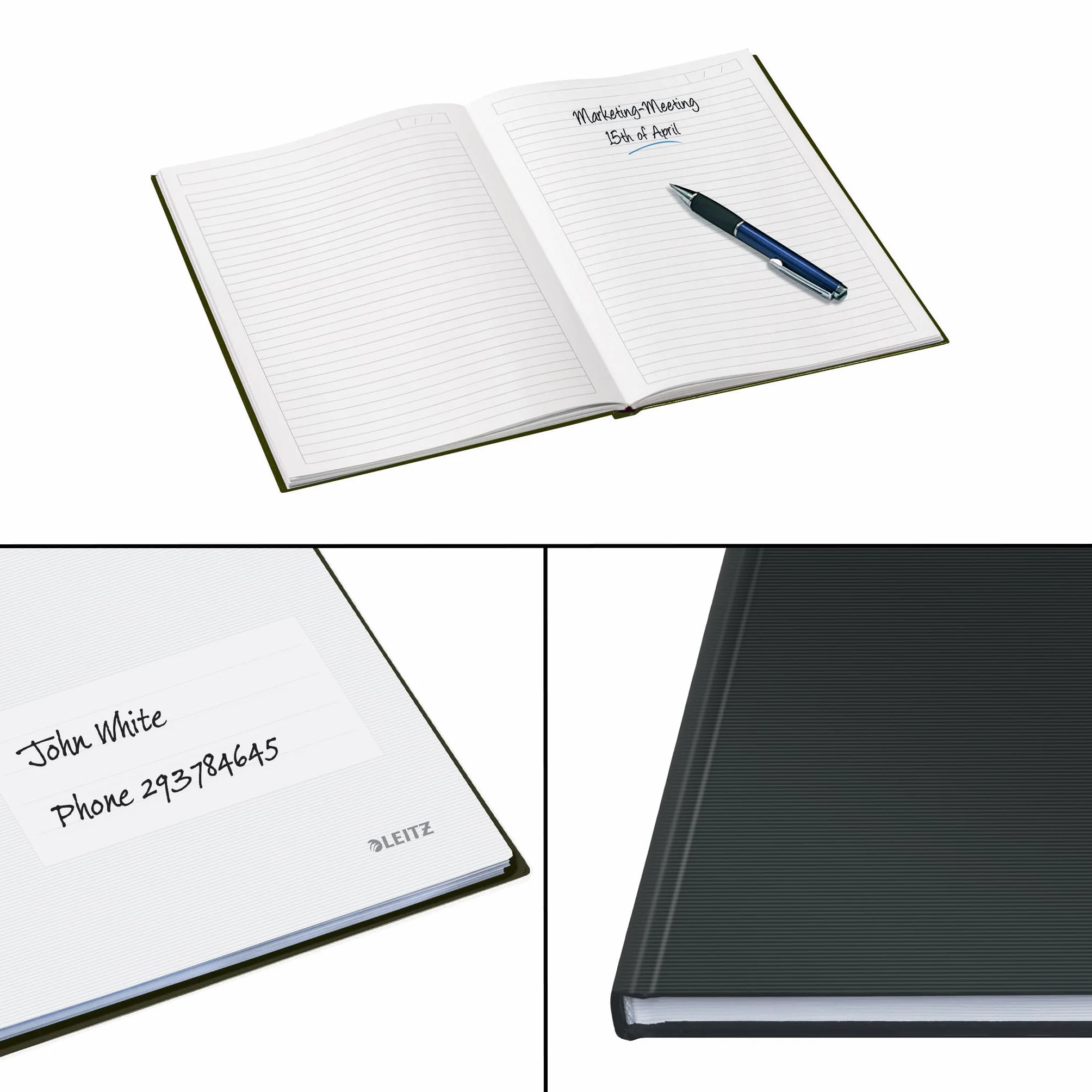 Leitz Quaderno a righe A4 160 pagine Solid nero