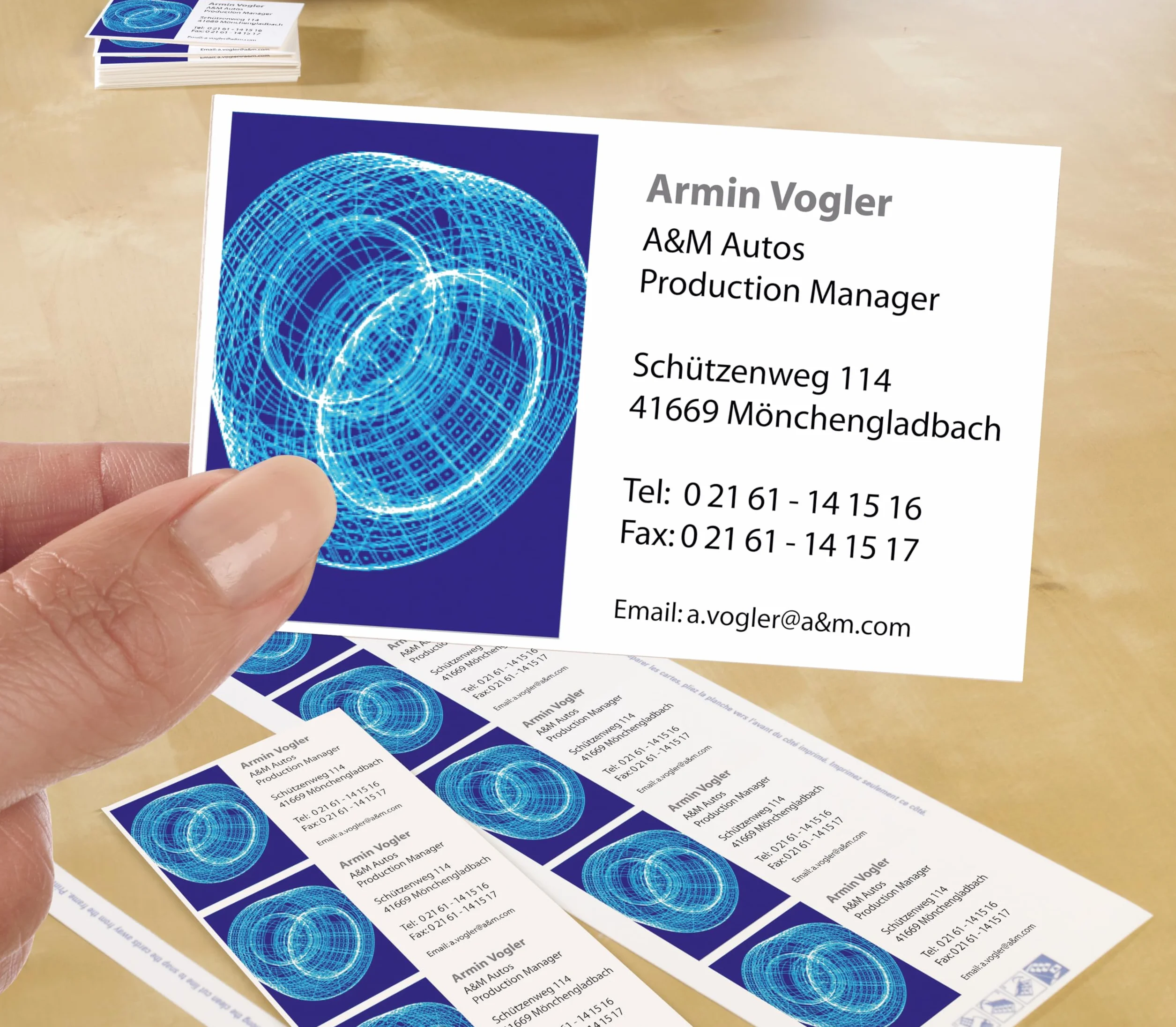 Avery C32010-25 Cardboard Business Cards, Opaco, Bianco, 85 x 54 mm, 250 pcs