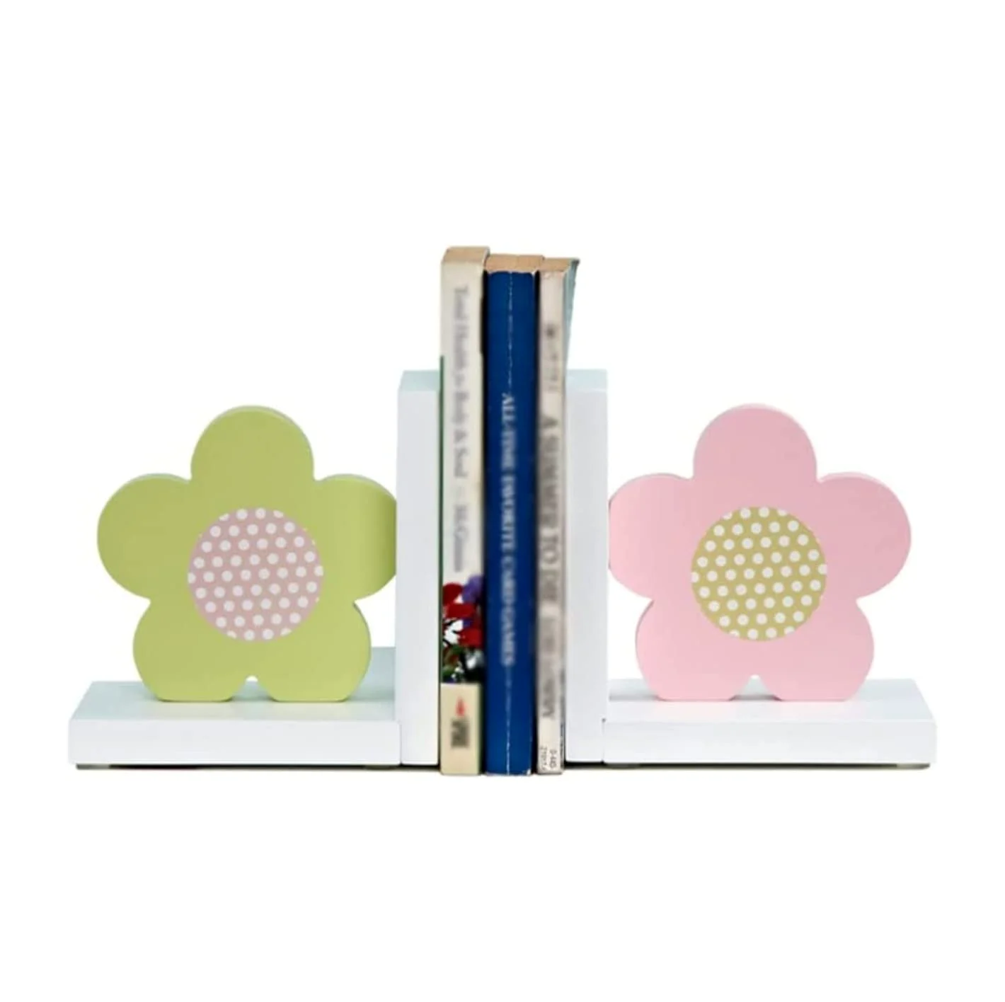 Reggi Libri, Fermalibri Reggilibri Moderni Con Fiori Pastorali Fermalibri In Legno Regalo Supporti Per Libri Antiscivolo Per La Casa Ufficio Casa Scrivania(B)