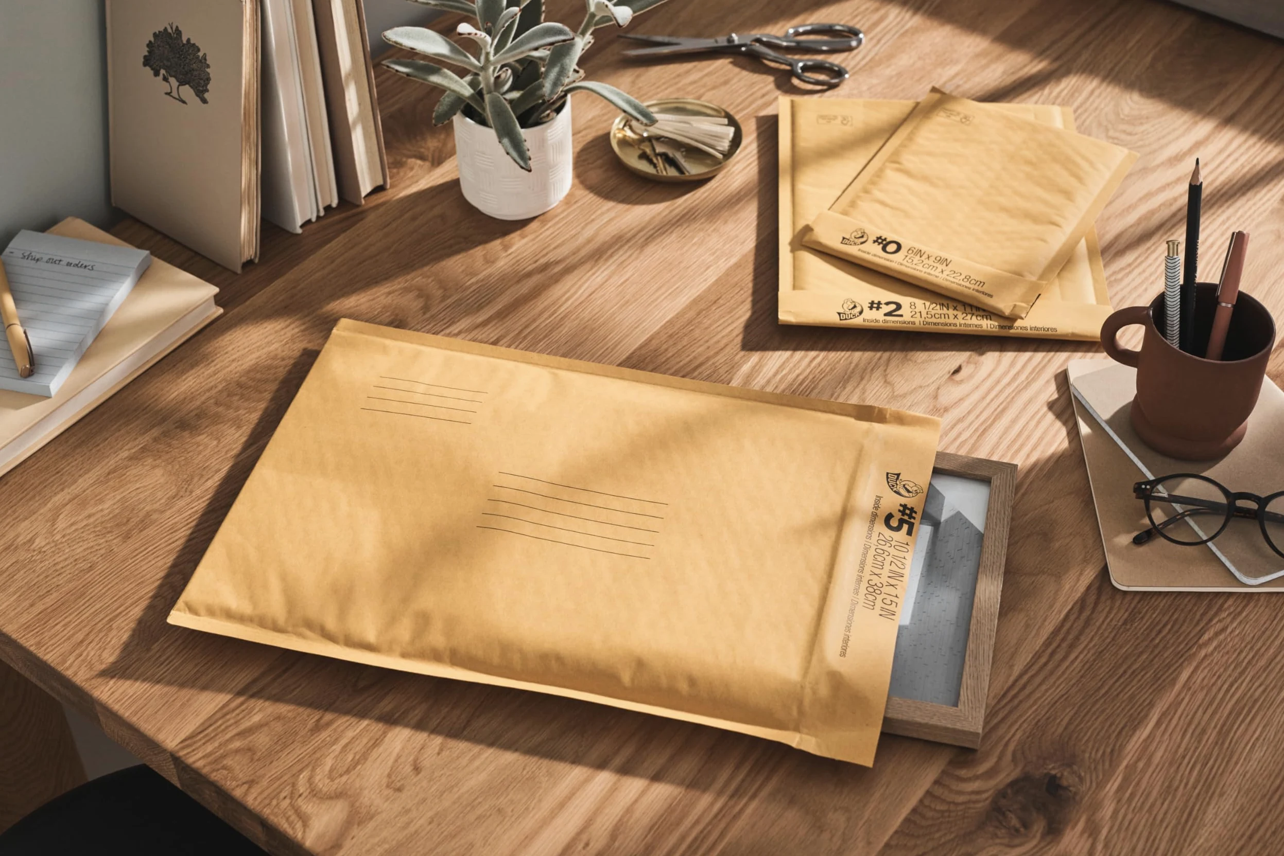 Duck Brand #2 Kraft Bubble Mailer, Manila, 21,6 x 27,9 cm, confezione da 25