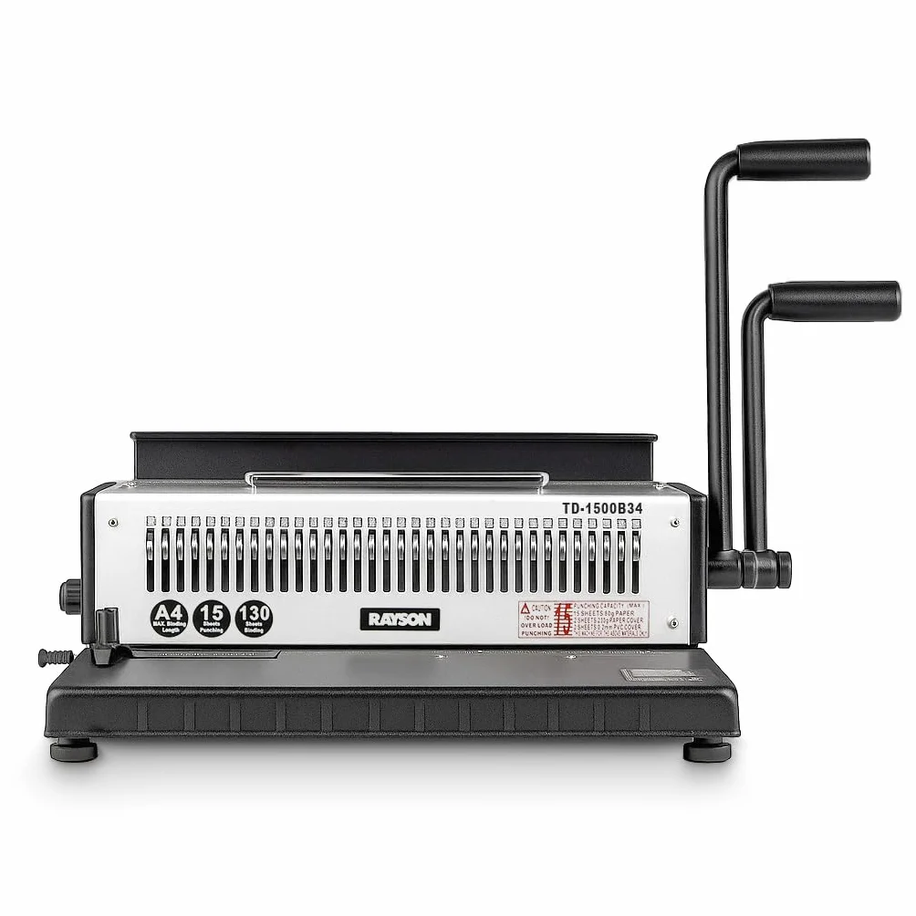 RAYSON TD-1500B34 Rilegatrice Spirale Metallica, 34 Fori, 130 Fogli, Robusta Struttura