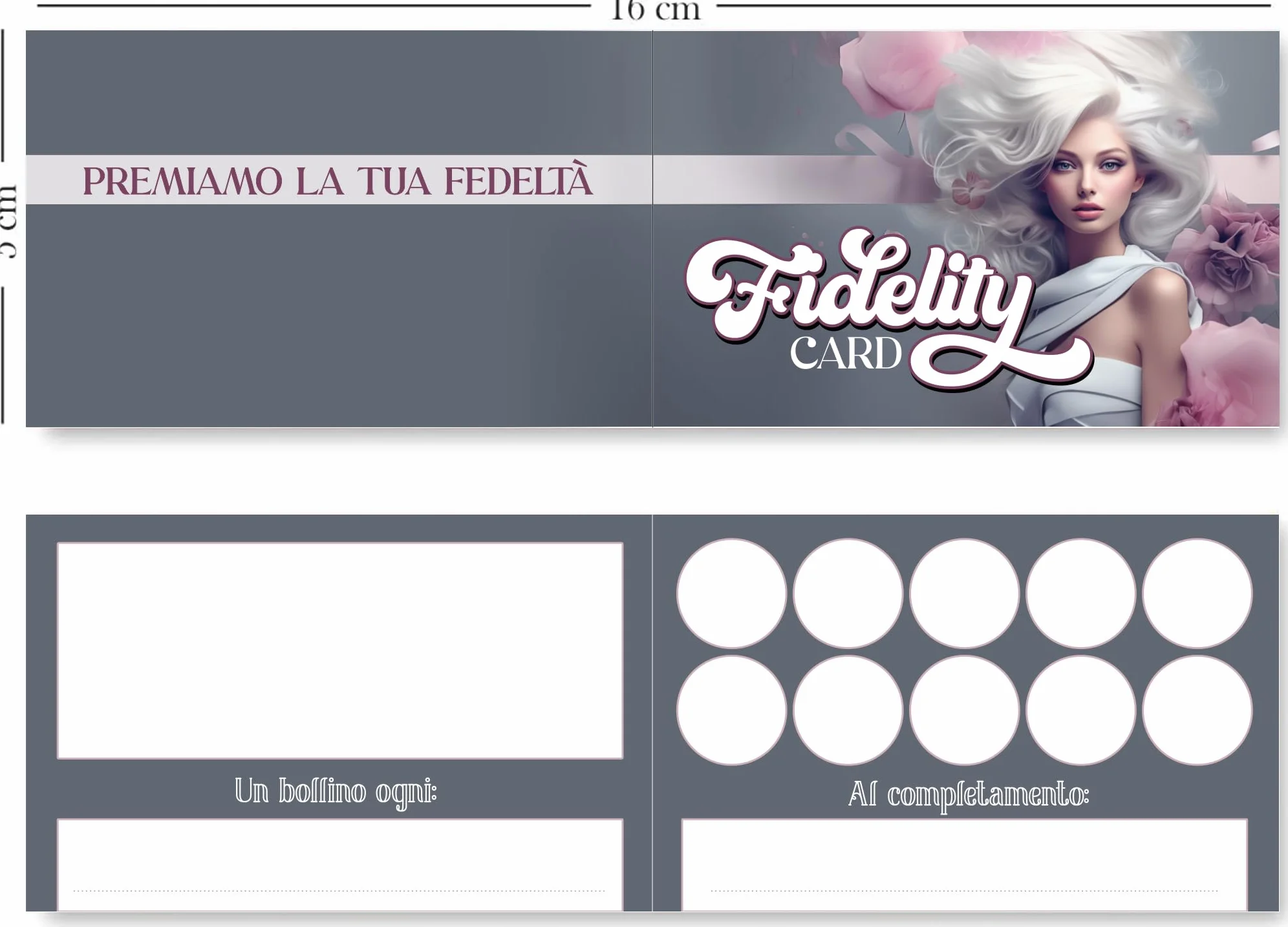 GHIBLI 50 Tessere Fedeltà + 500 Bollini a Colori Inclusi Fidelity Card per Parrucchieri e Centri Estetici