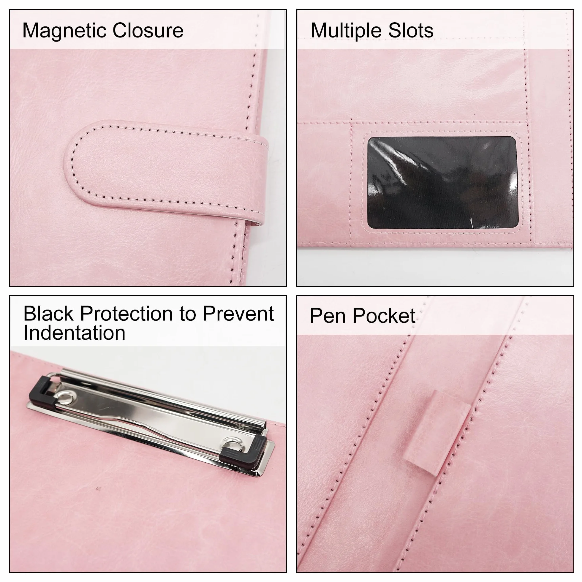 GraduatePro Cartella Portadocumenti A5 Pelle Cerniera Chiusura magnetica Unisex Ufficio Conferenza Organizzatore Quaderno Rosa