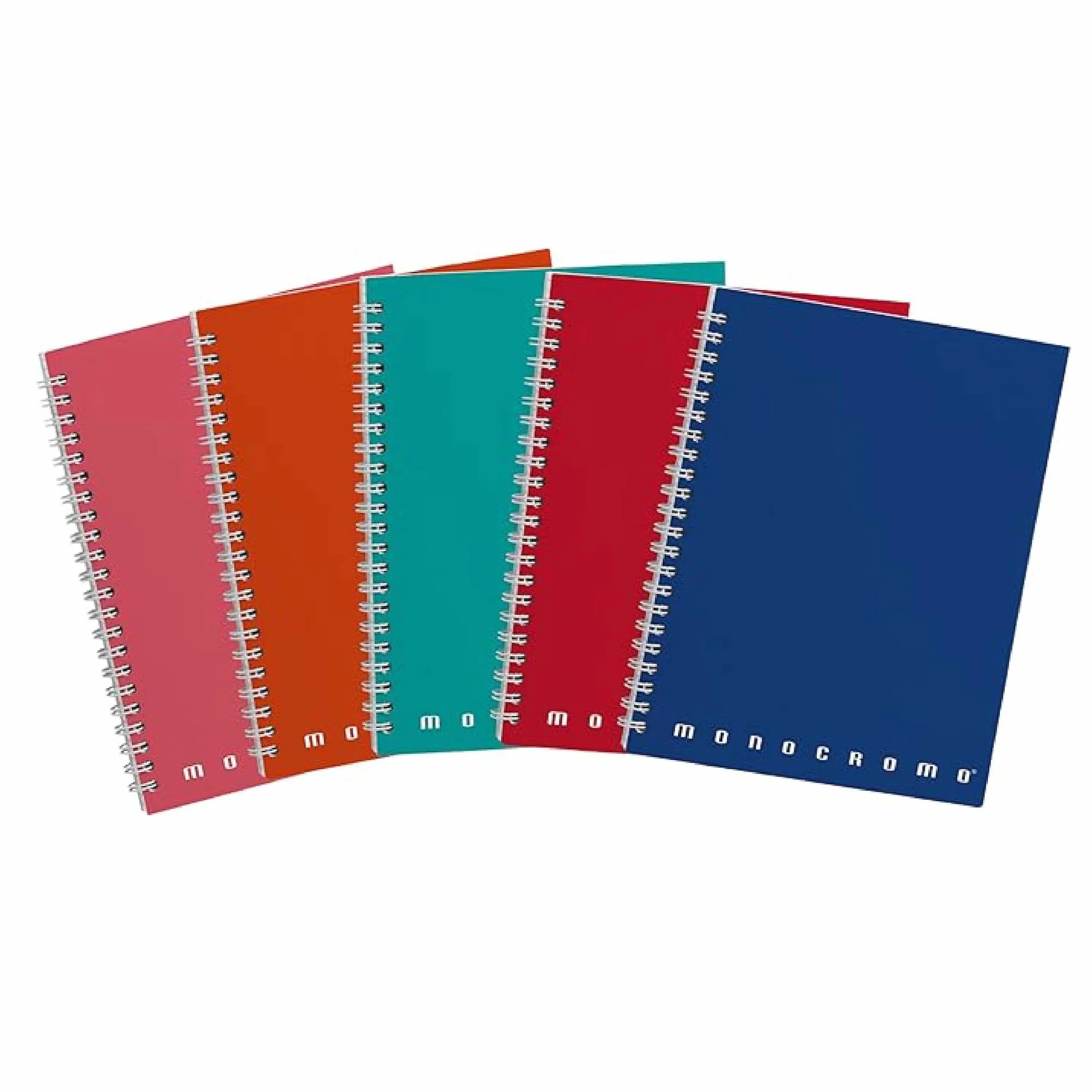 Pigna Confezione 5 Maxi Quaderni Spiralati A4 MONOCROMO 5M Quadretti 5mm Microperforazione