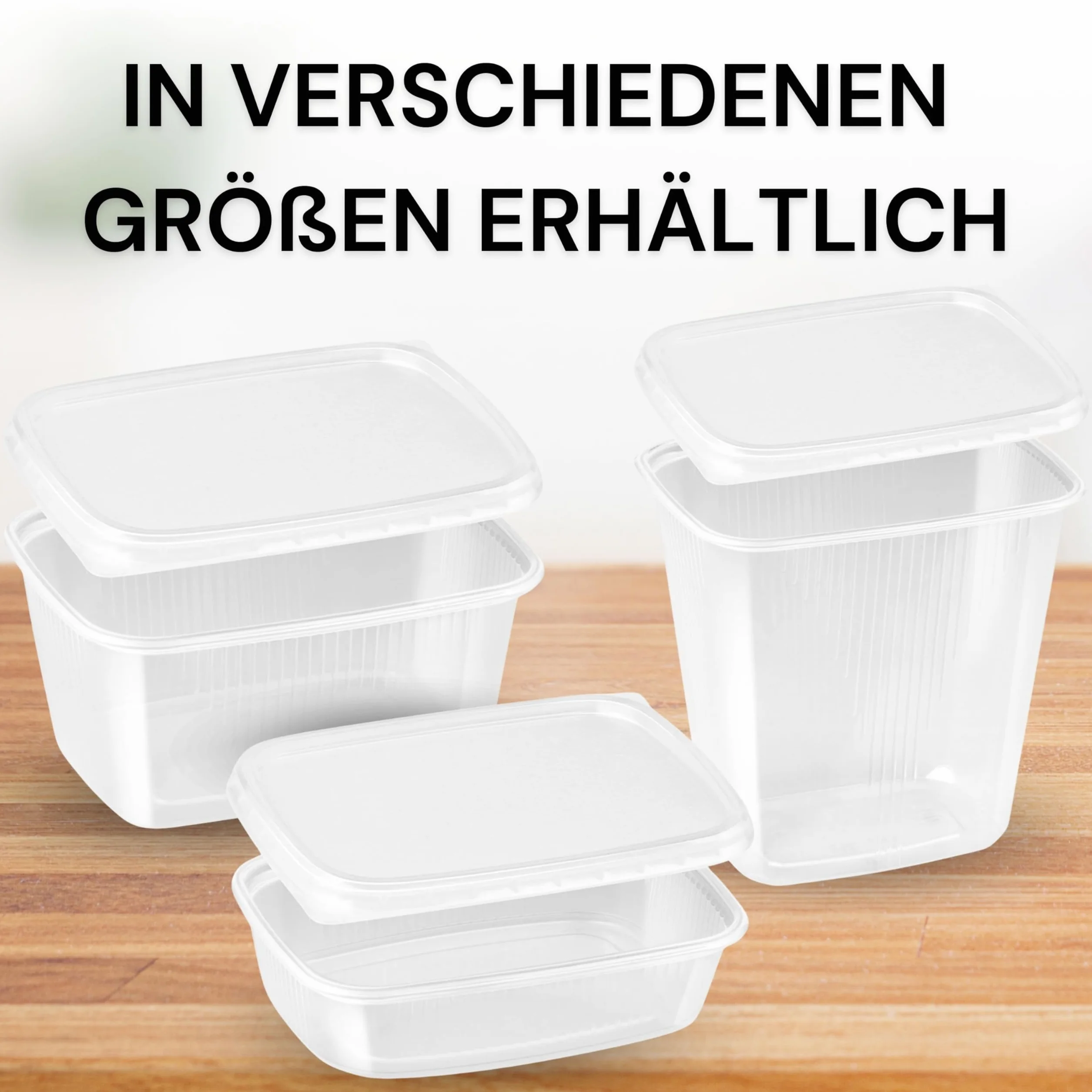 Tazza per alimenti rettangolare 500 ml con coperchio – Contenitore in polipropilene per insalata, snack e take-away